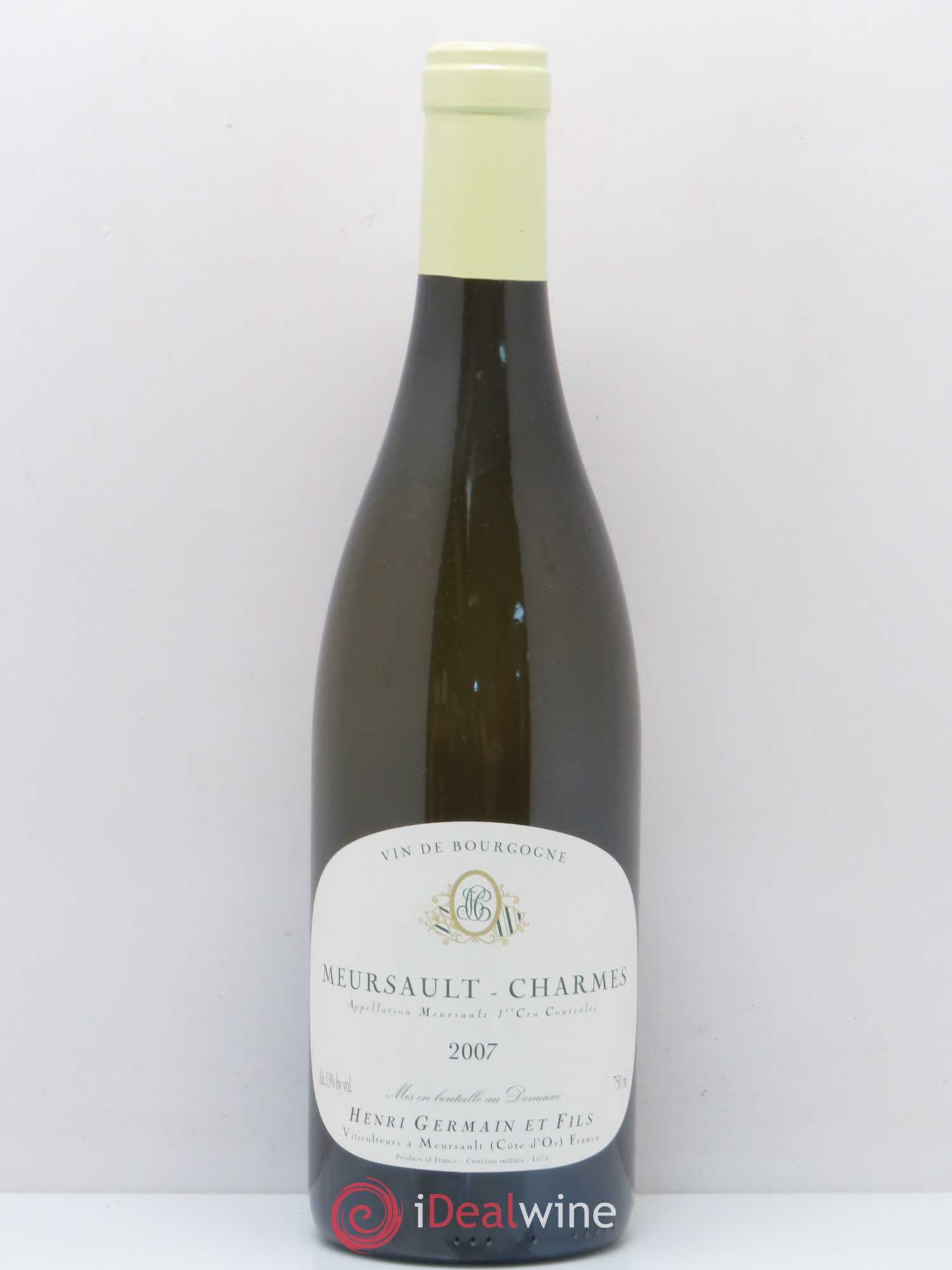 Meursault 1er Cru Charmes Domaine Henri Germain et Fils 2007 - Posten von 1 Flasche - 0