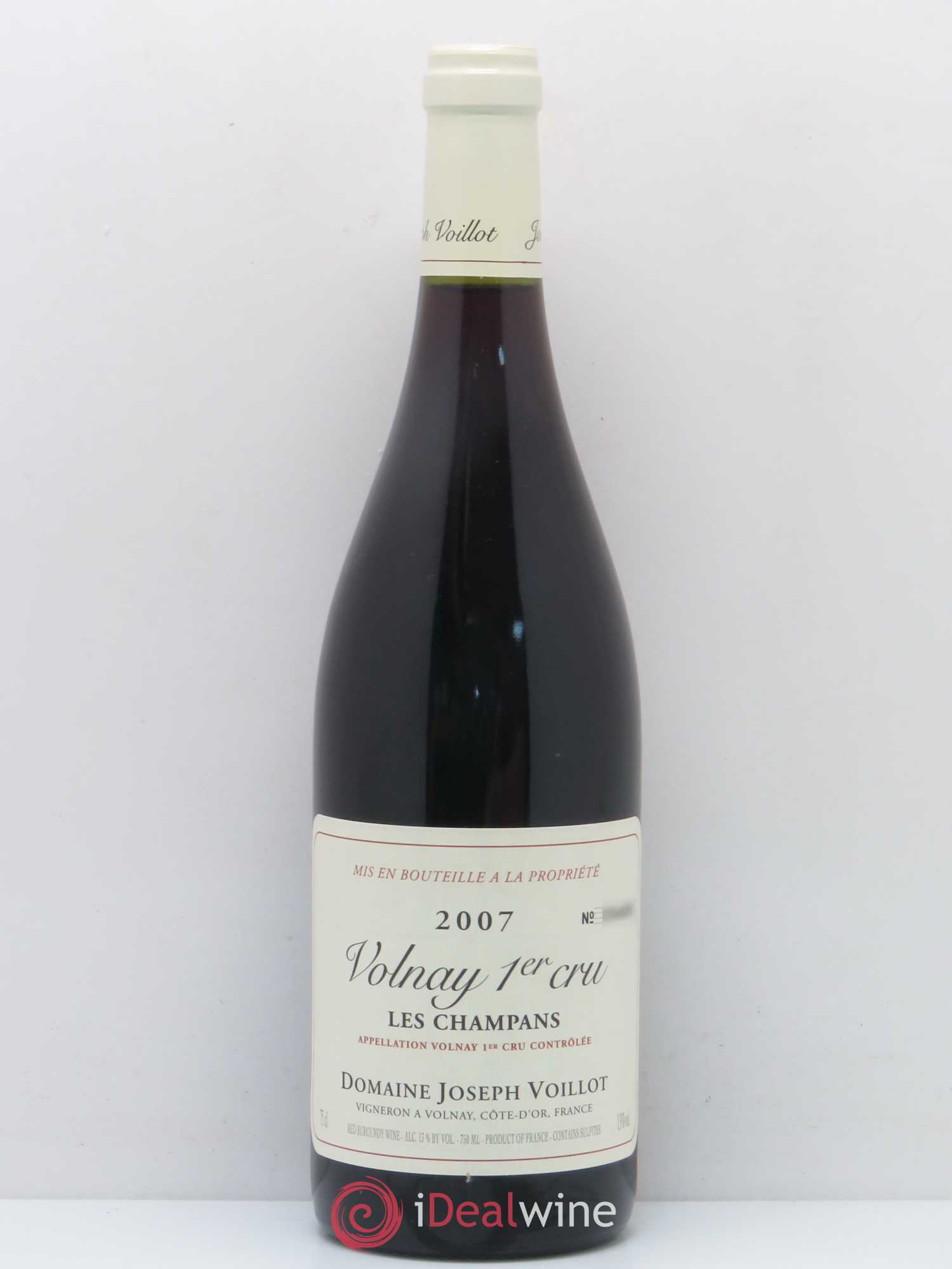 Volnay 1er Cru les Champans Joseph Voillot (Domaine) 2007 - Lot de 1 bouteille - 0
