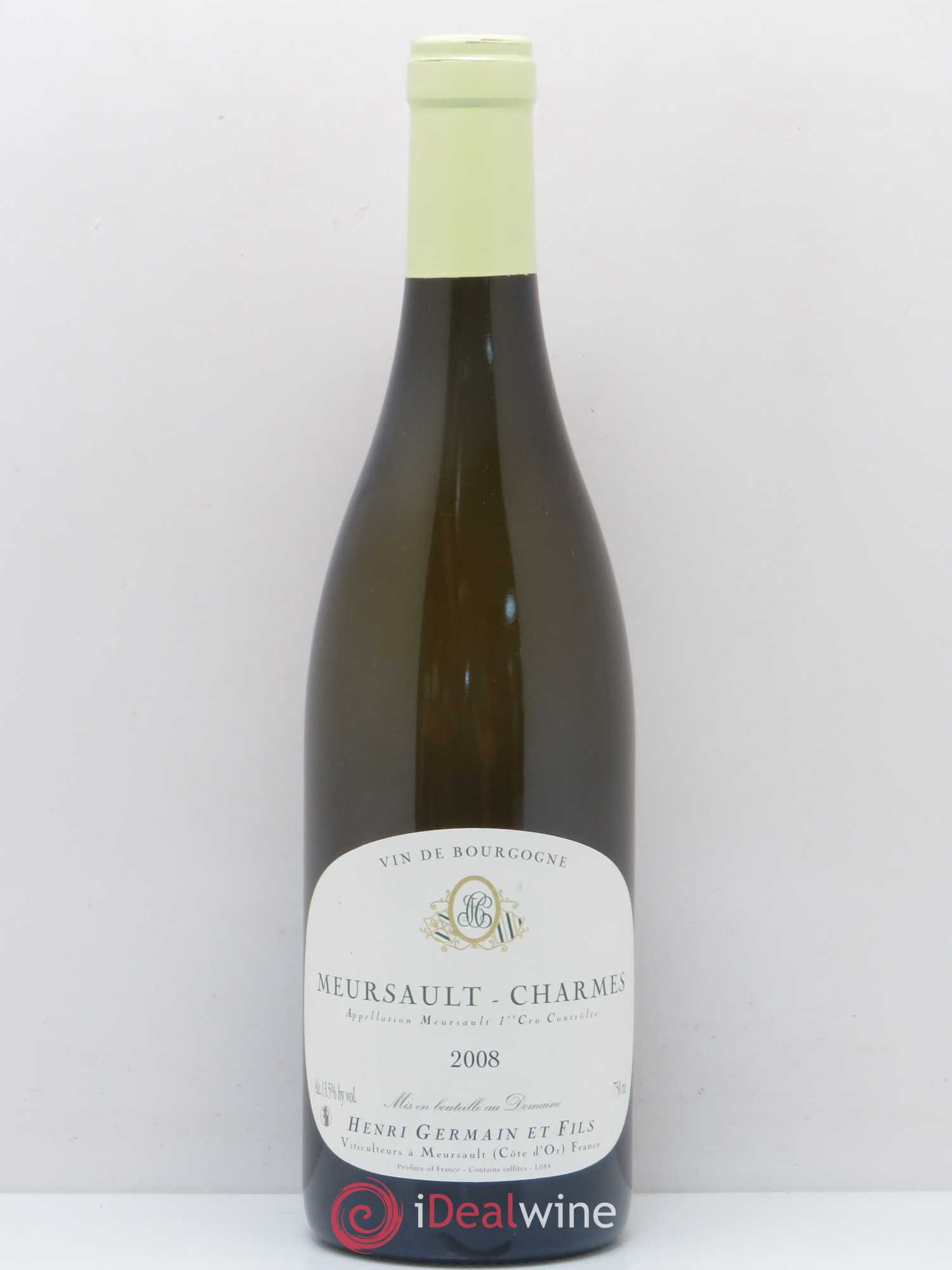 Meursault 1er Cru Charmes Domaine Henri Germain et Fils 2008 - Posten von 1 Flasche - 0