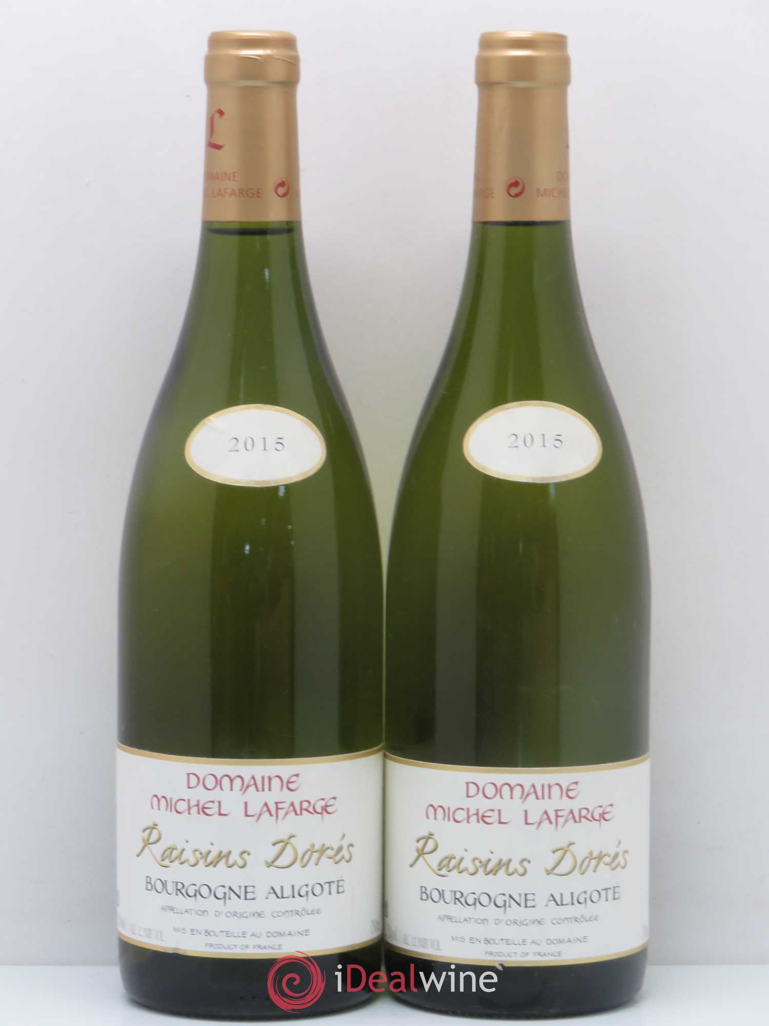Bourgogne Aligoté Raisins Dorés Domaine Michel Lafarge (sans prix de réserve) 2015 - Posten von 2 Flaschen - 0