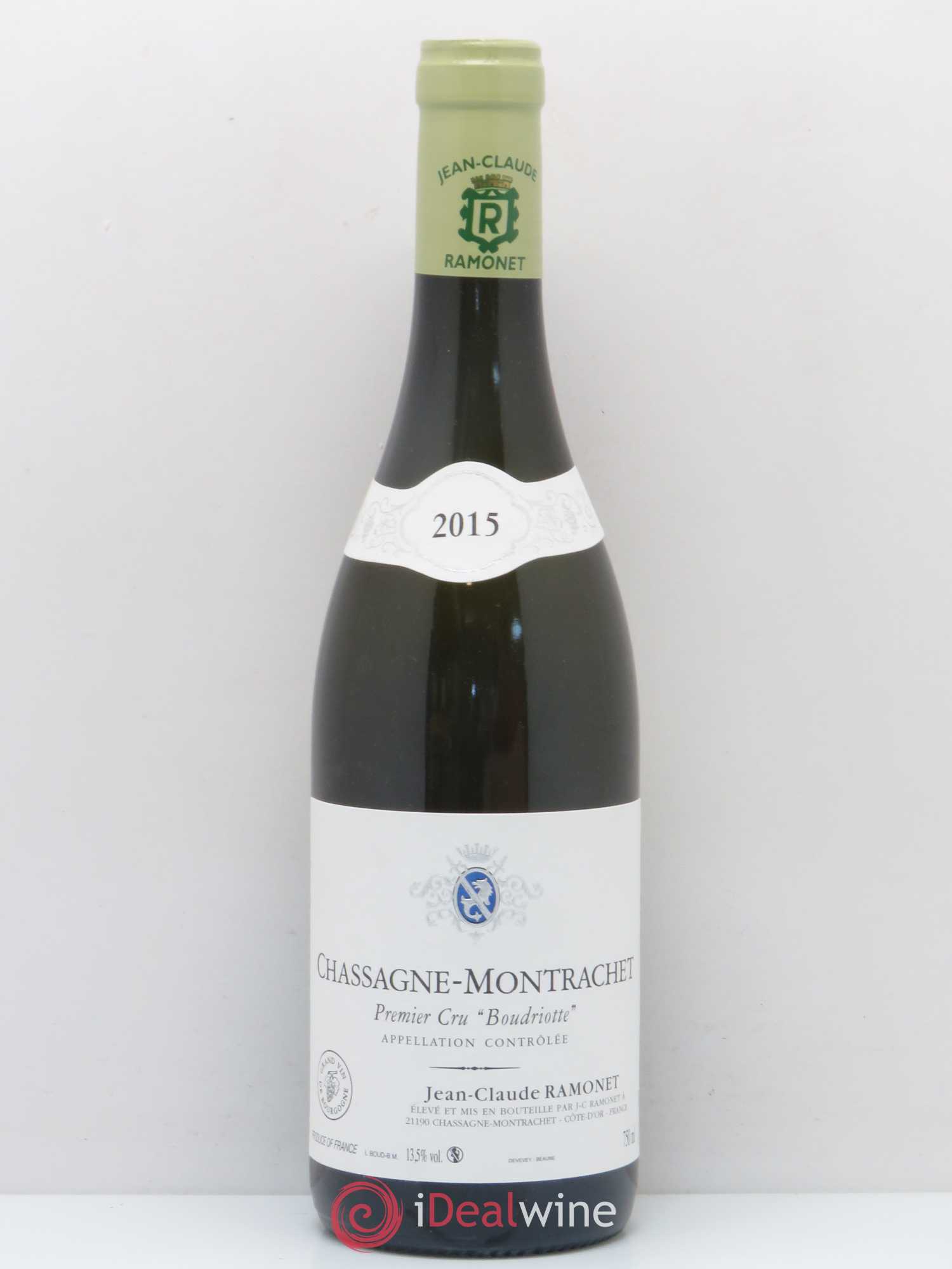 Chassagne-Montrachet 1er Cru Boudriotte Ramonet (Domaine) 2015 - Lot de 1 bouteille - 0
