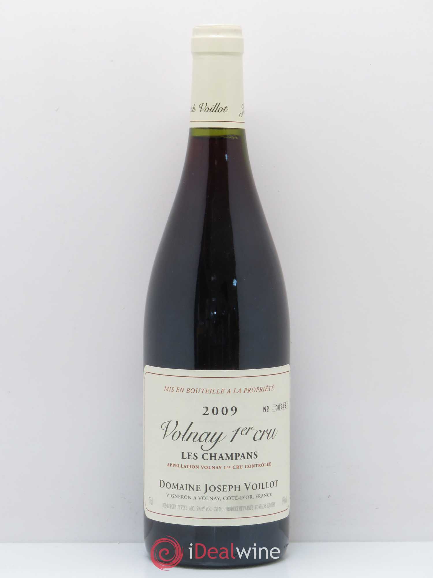 Volnay 1er Cru les Champans Joseph Voillot (Domaine) 2009 - Lot de 1 bouteille - 0