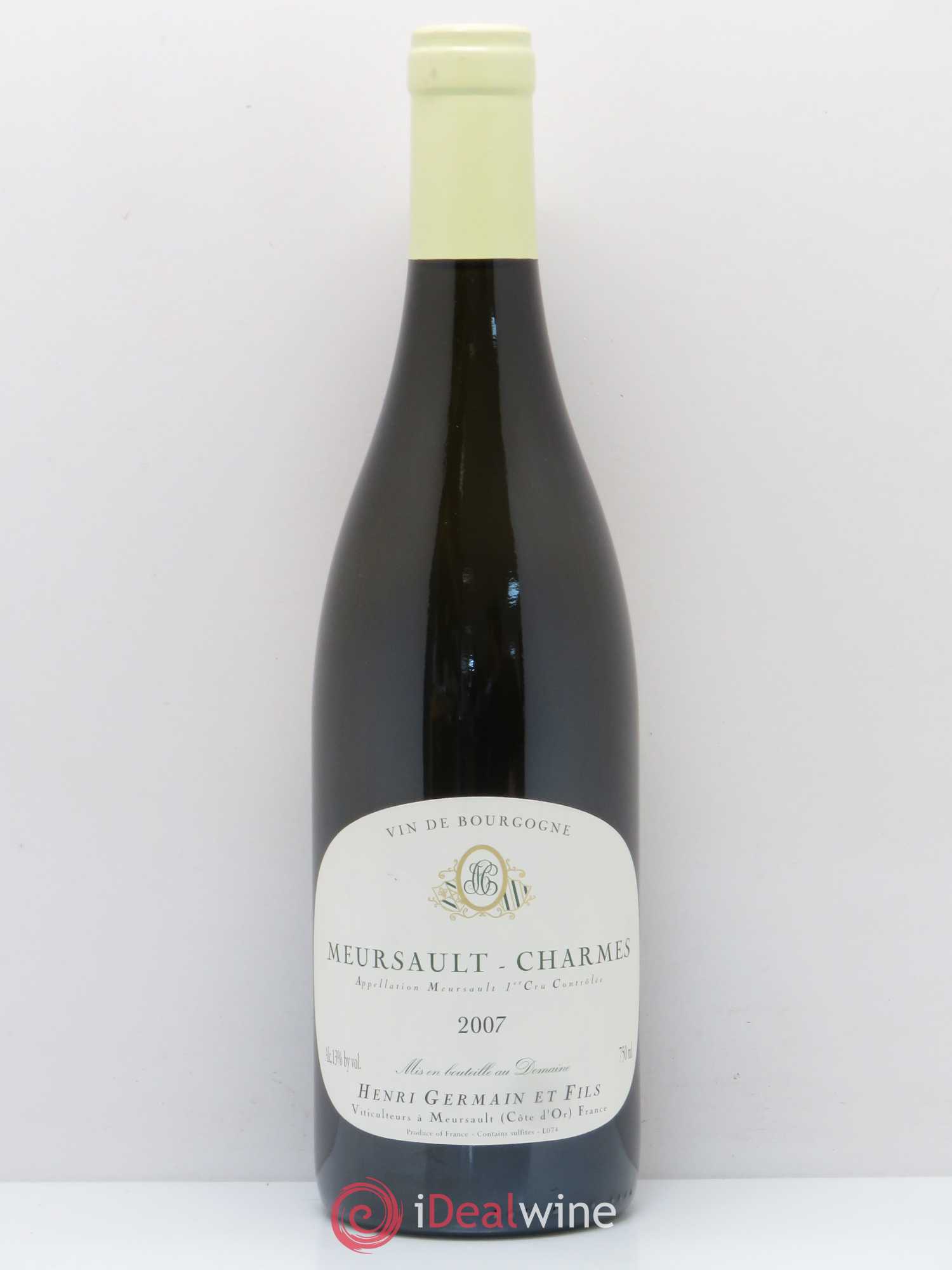 Meursault 1er Cru Charmes Domaine Henri Germain 2007 - Posten von 1 Flasche - 0