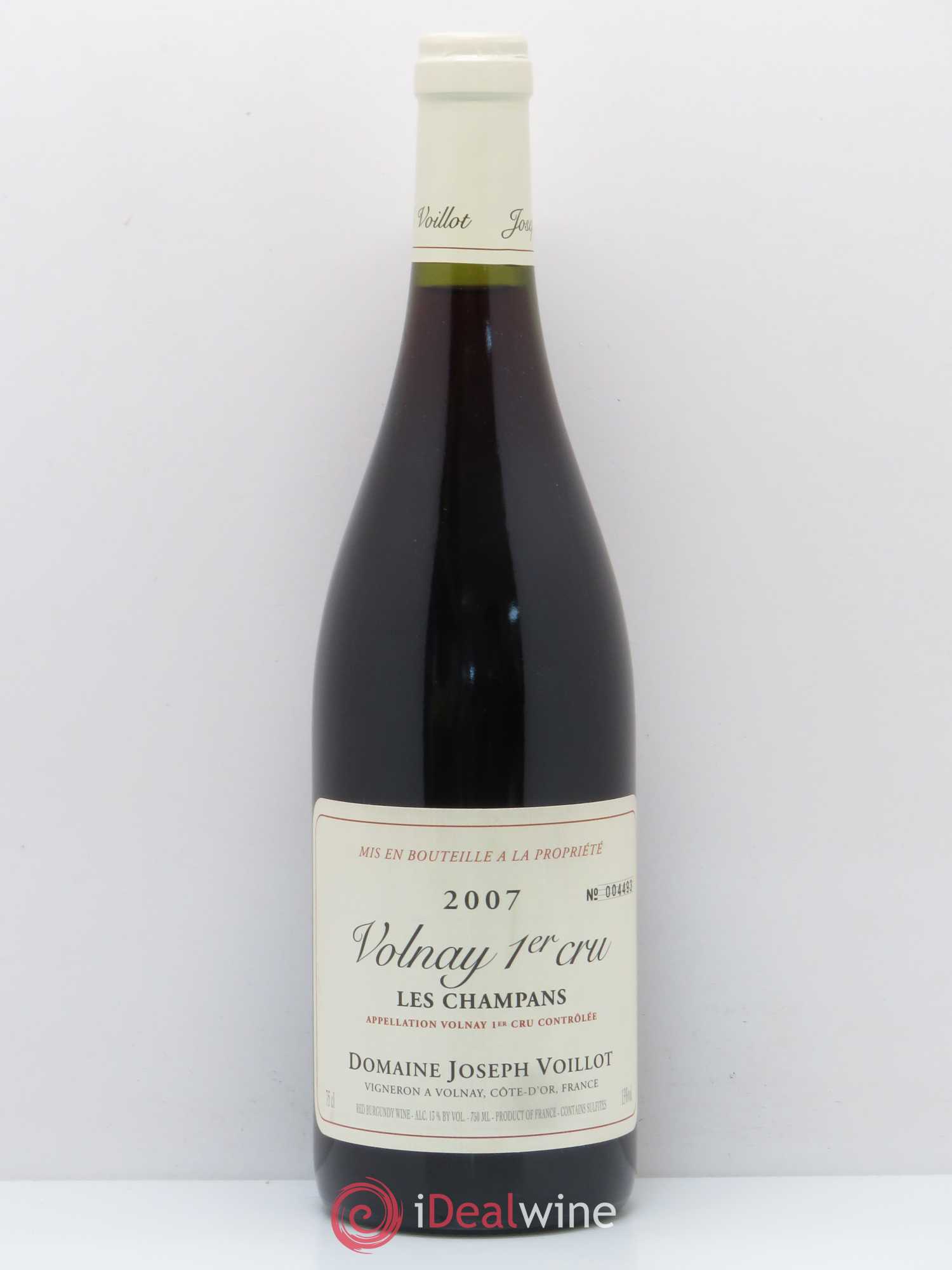 Volnay 1er Cru les Champans Joseph Voillot (Domaine) 2007 - Lot de 1 bouteille - 0