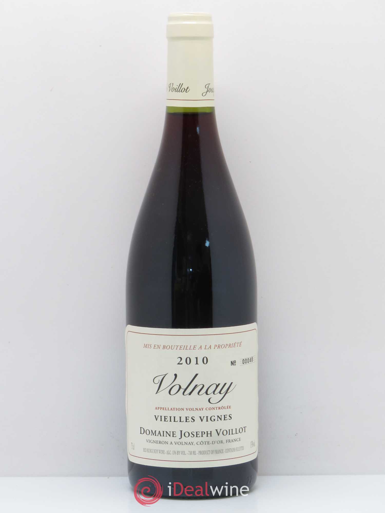 Volnay Vieilles vignes Joseph Voillot (Domaine) 2010 - Lot de 1 bouteille - 0
