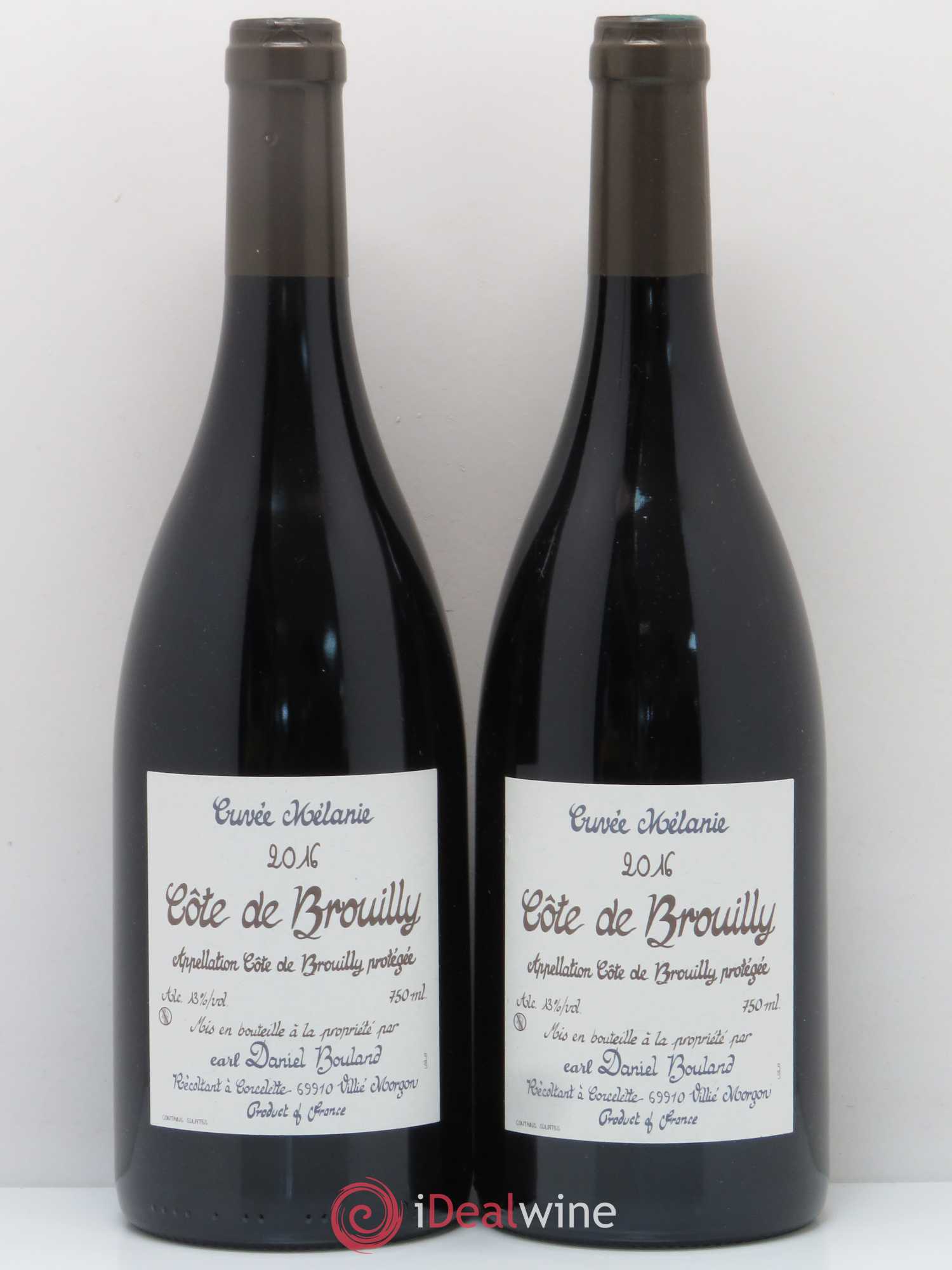 Côte de Brouilly Cuvée Mélanie Domaine Daniel Bouland 2016 - Posten von 2 Flaschen - 0
