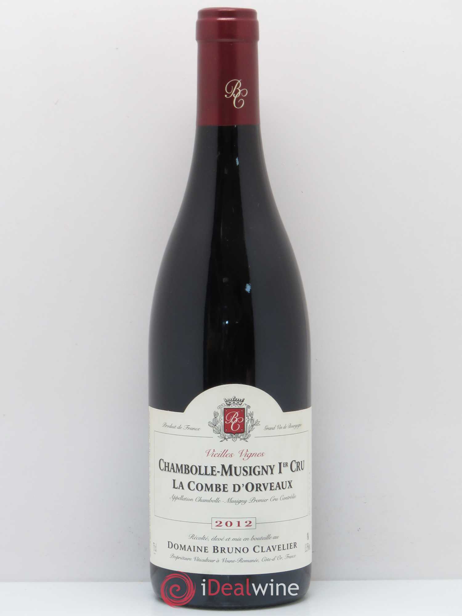 Chambolle-Musigny 1er Cru La Combe d'Orveaux Vieilles Vignes Bruno Clavelier 2012 - Lot de 1 bouteille - 0