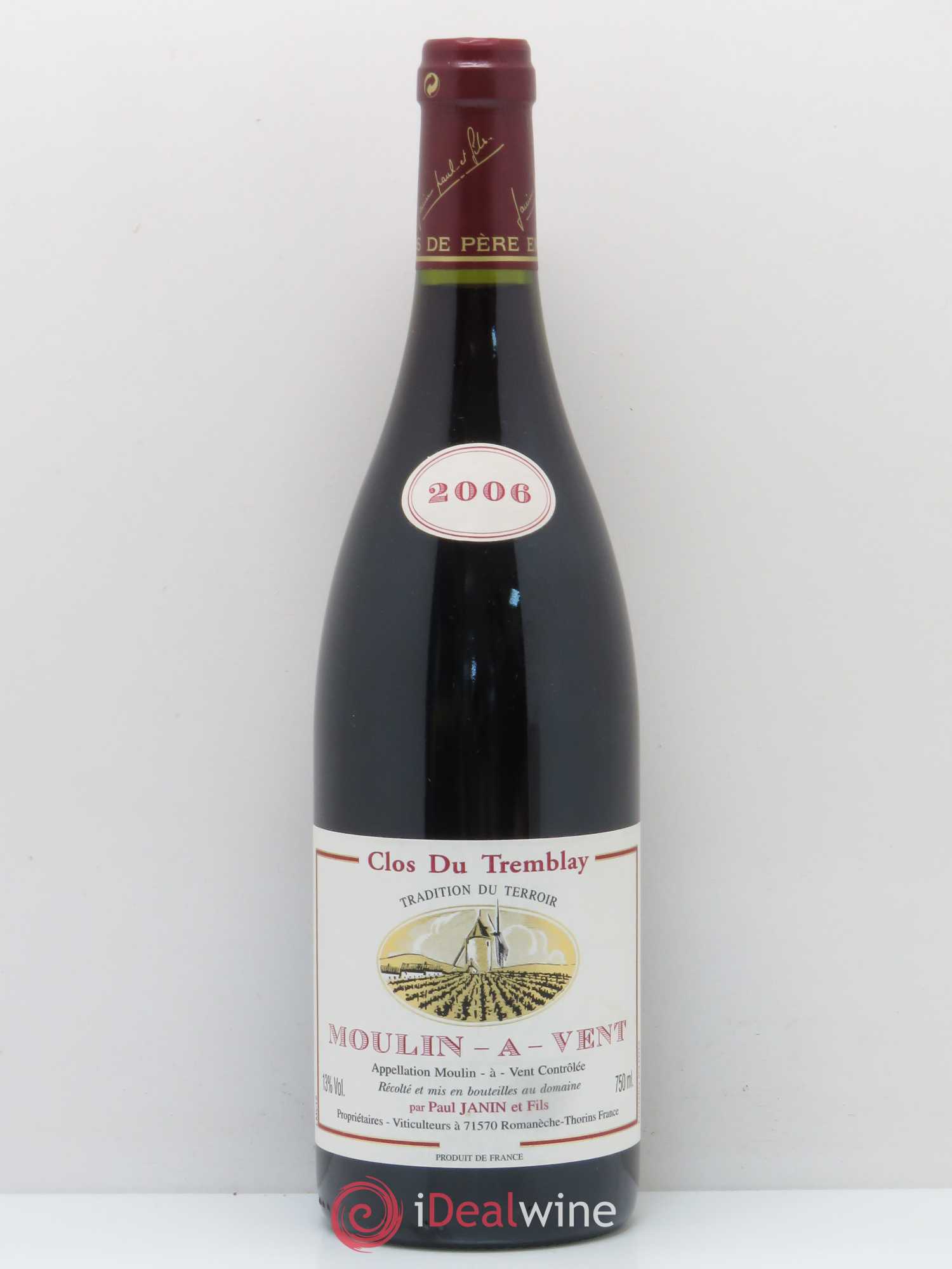 Moulin-à-Vent Clos du Tremblay Domaine Paul Janin 2006 - Posten von 1 Flasche - 0