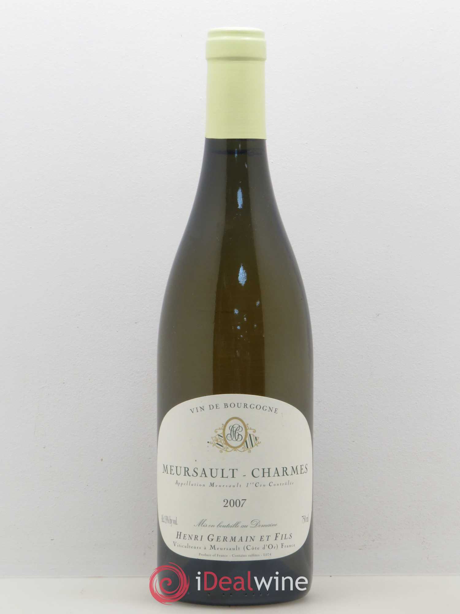 Meursault 1er Cru Charmes Domaine Henri Germain et Fils 2007 - Posten von 1 Flasche - 0