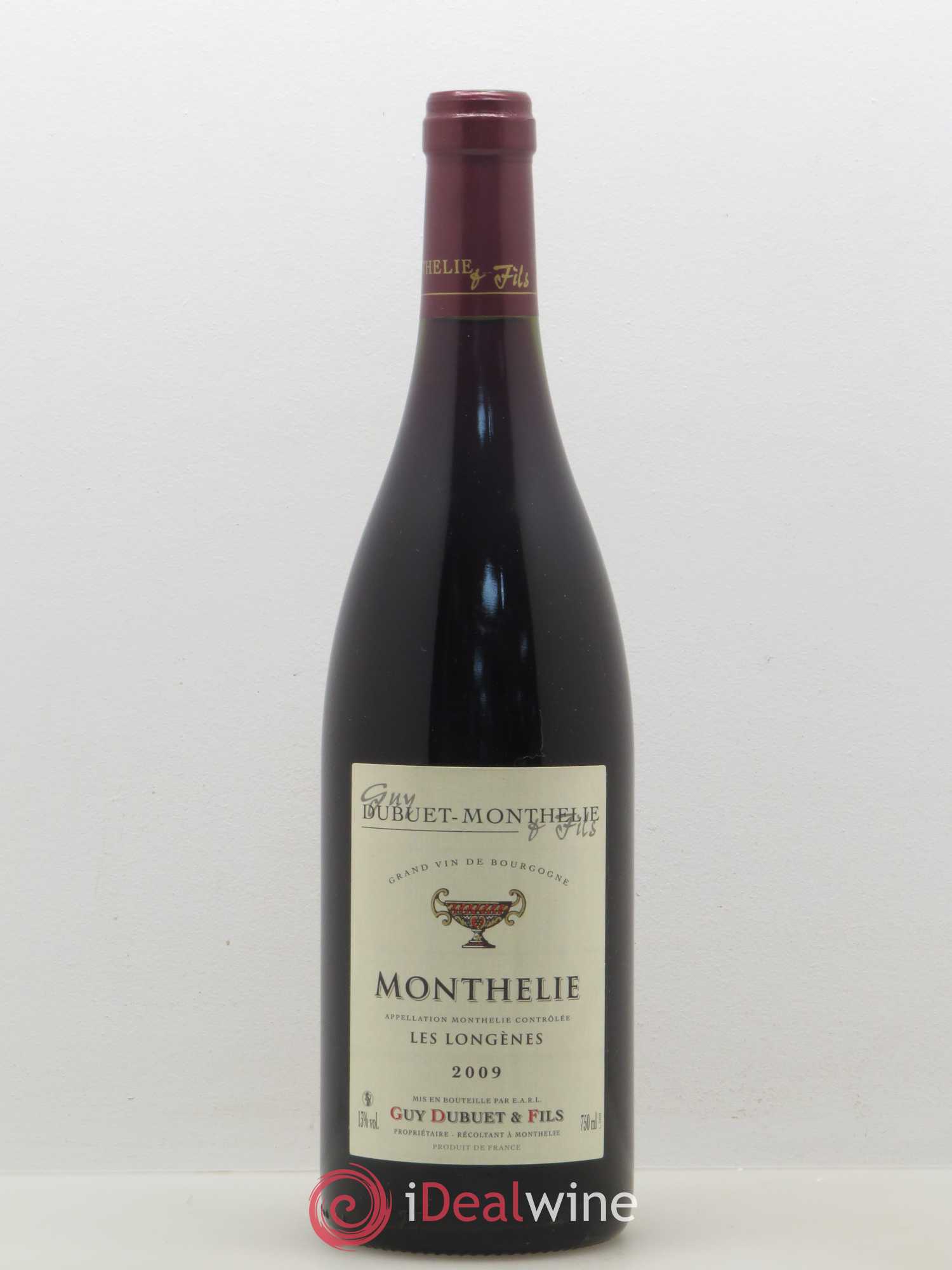 Monthélie Les Longènes Domaine Guy Dubuet et Fils (sans prix de réserve) 2009 - Posten von 1 Flasche - 0