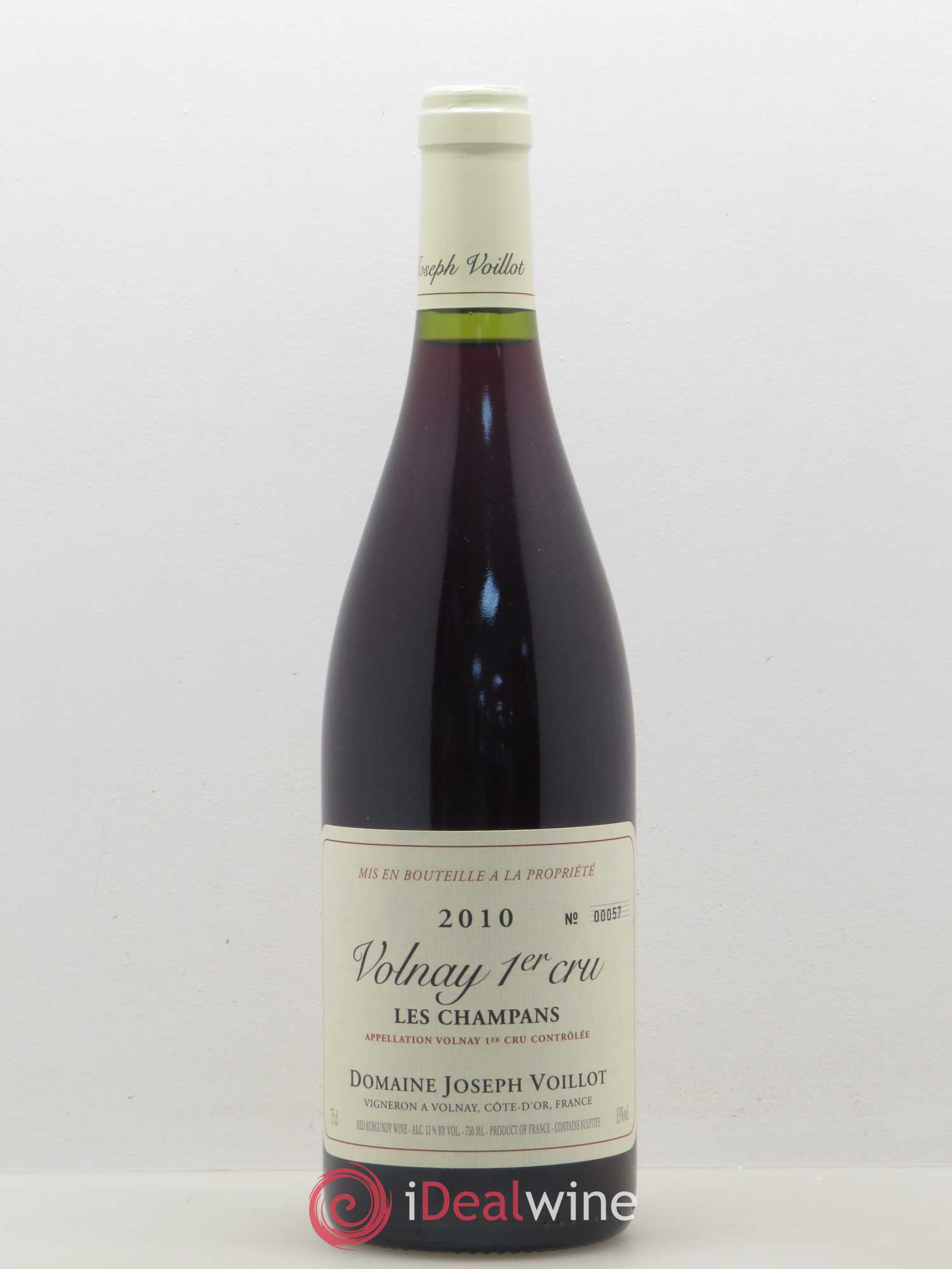 Volnay 1er Cru les Champans Joseph Voillot (Domaine) 2010 - Lot de 1 bouteille - 0