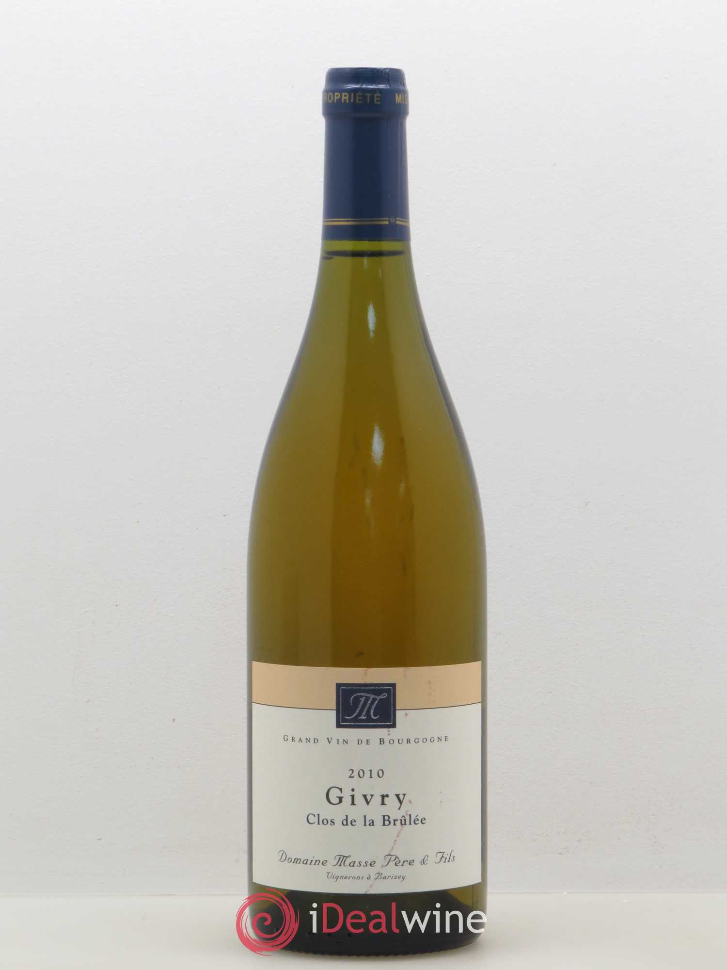 Givry Clos de La Brûlee Domaine Masse (sans prix de réserve) 2010 - Posten von 1 Flasche - 0