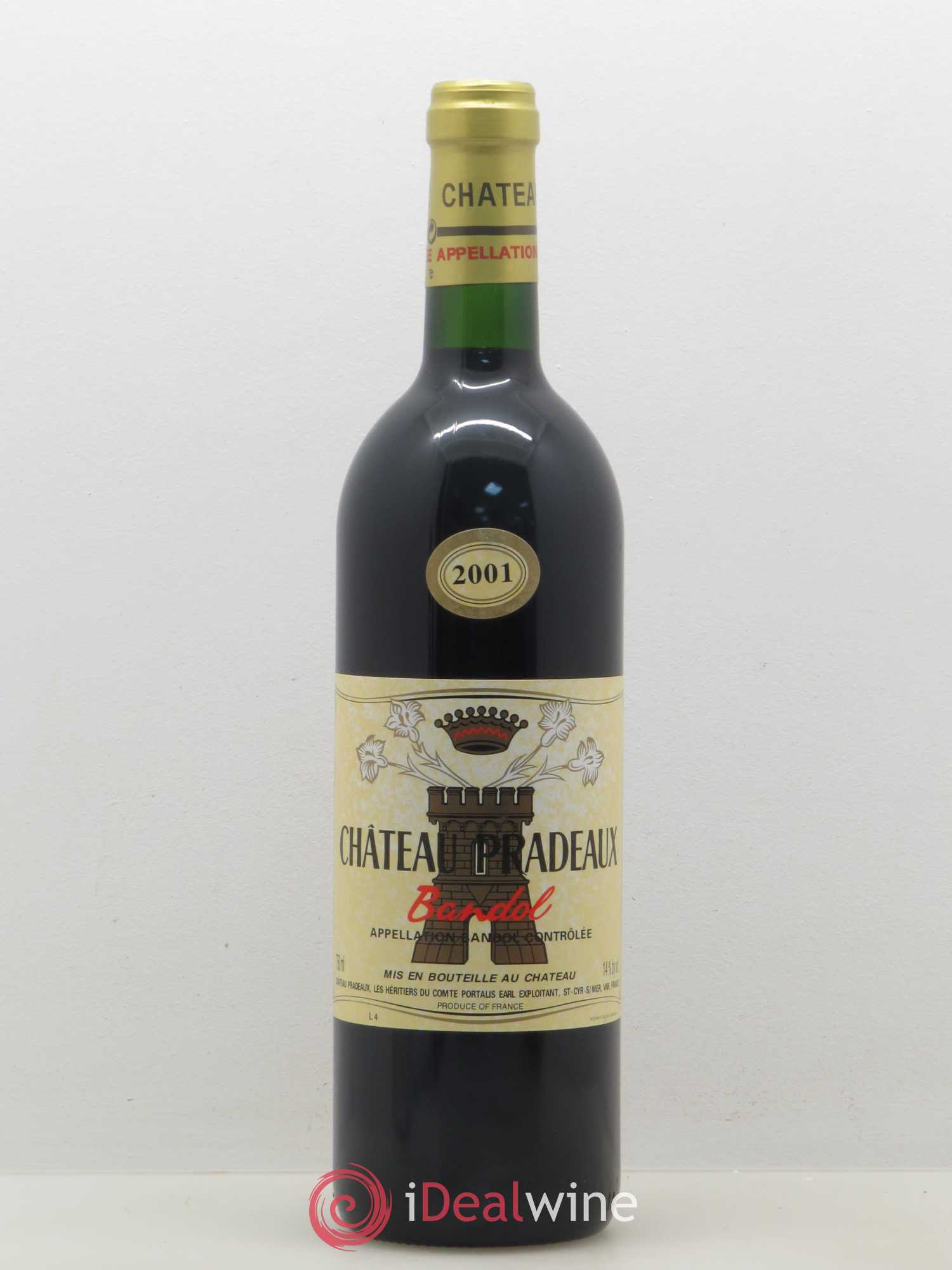 Bandol Château Pradeaux Famille Portalis 2001 - Lot de 1 bouteille - 0