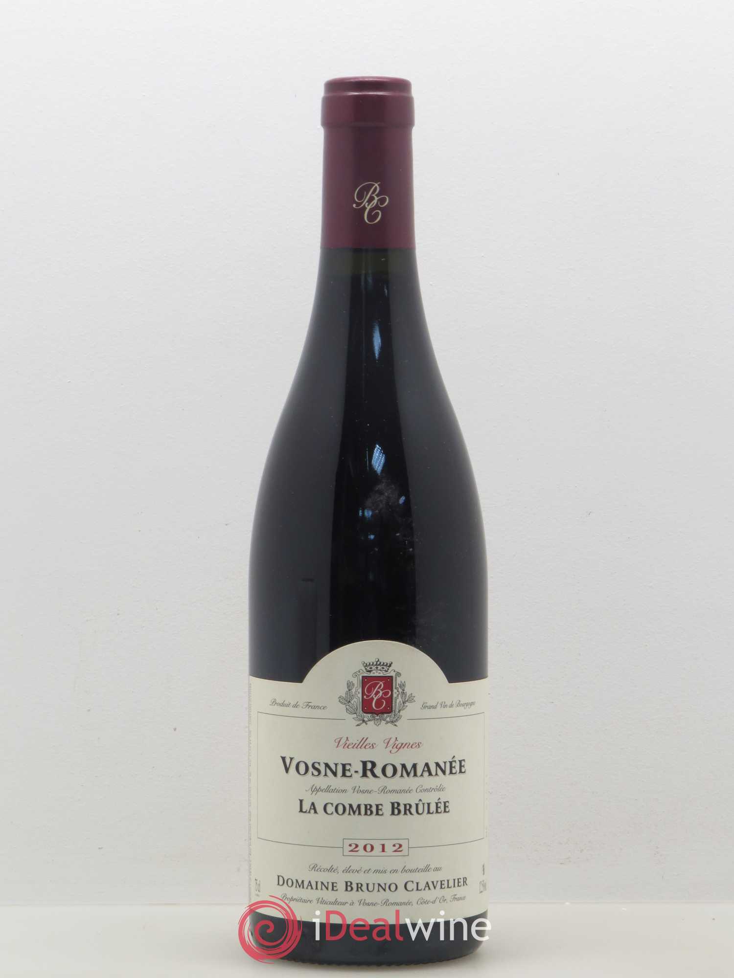 Vosne-Romanée Vieilles vignes La Combe Brûlée Bruno Clavelier 2012 - Lot de 1 bouteille - 0