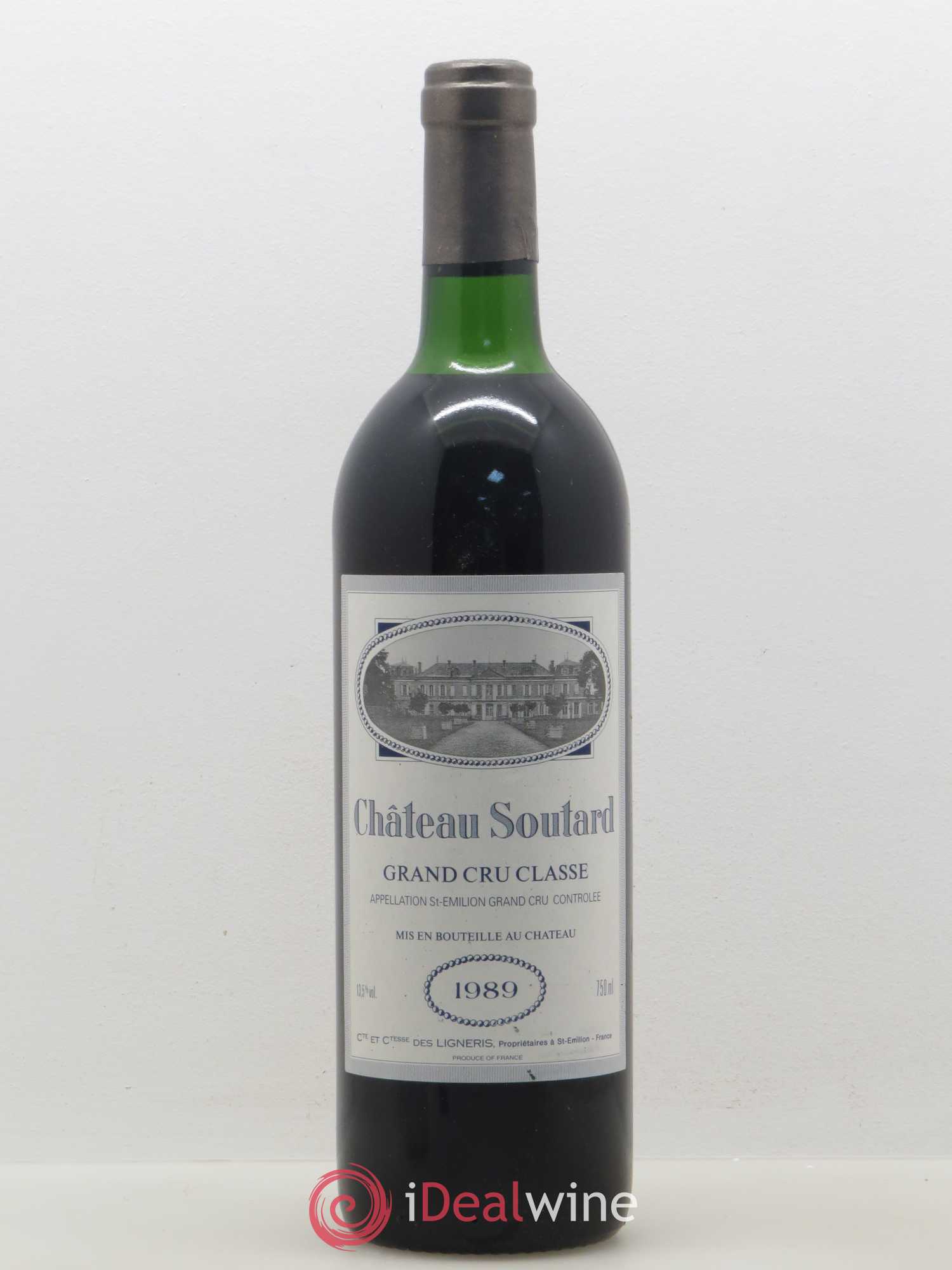 Château Soutard Grand Cru Classé 1989 - Lot de 1 bouteille - 0