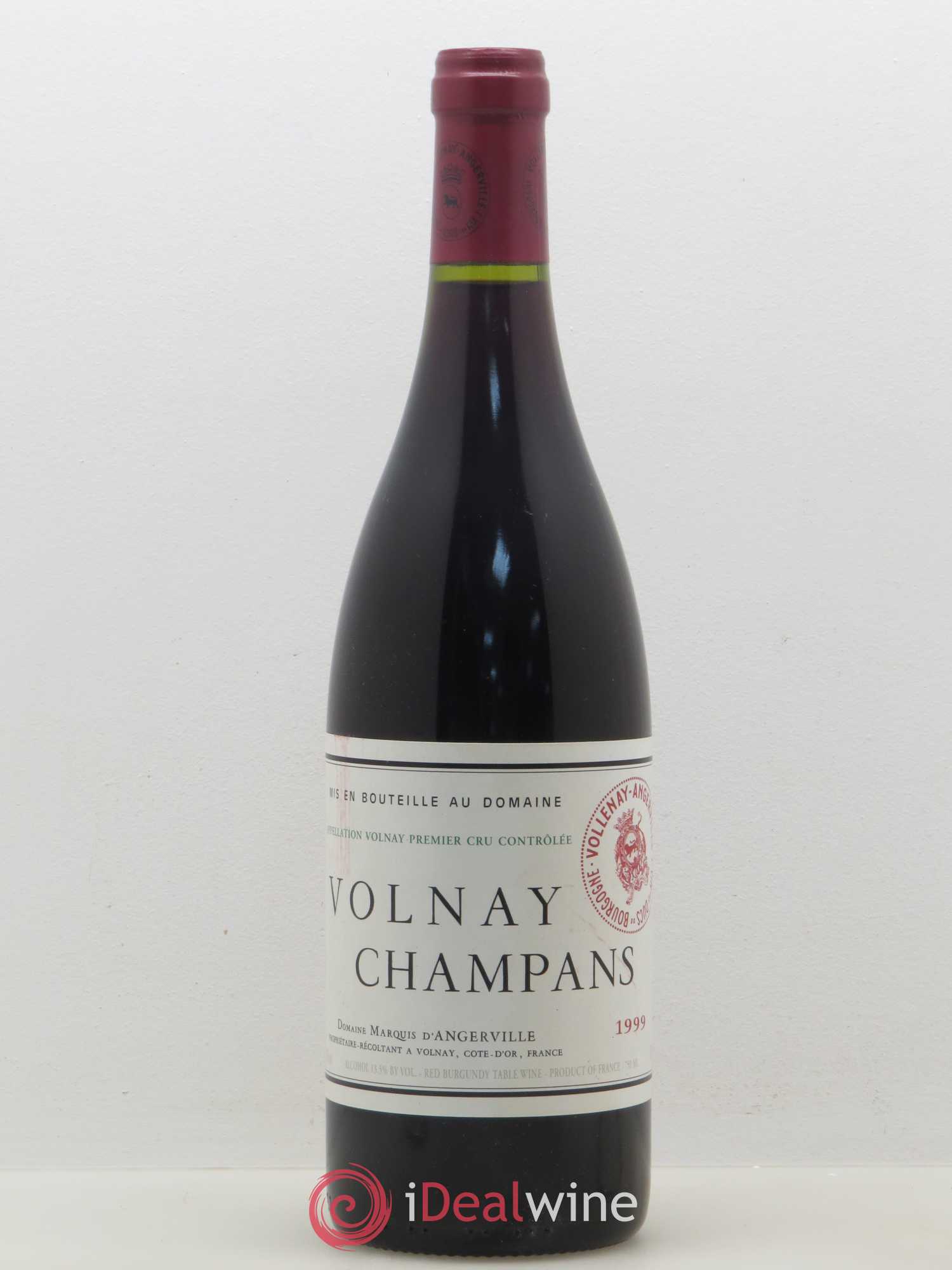 Volnay 1er Cru Champans Marquis d'Angerville (Domaine) 1999 - Lot de 1 bouteille - 0