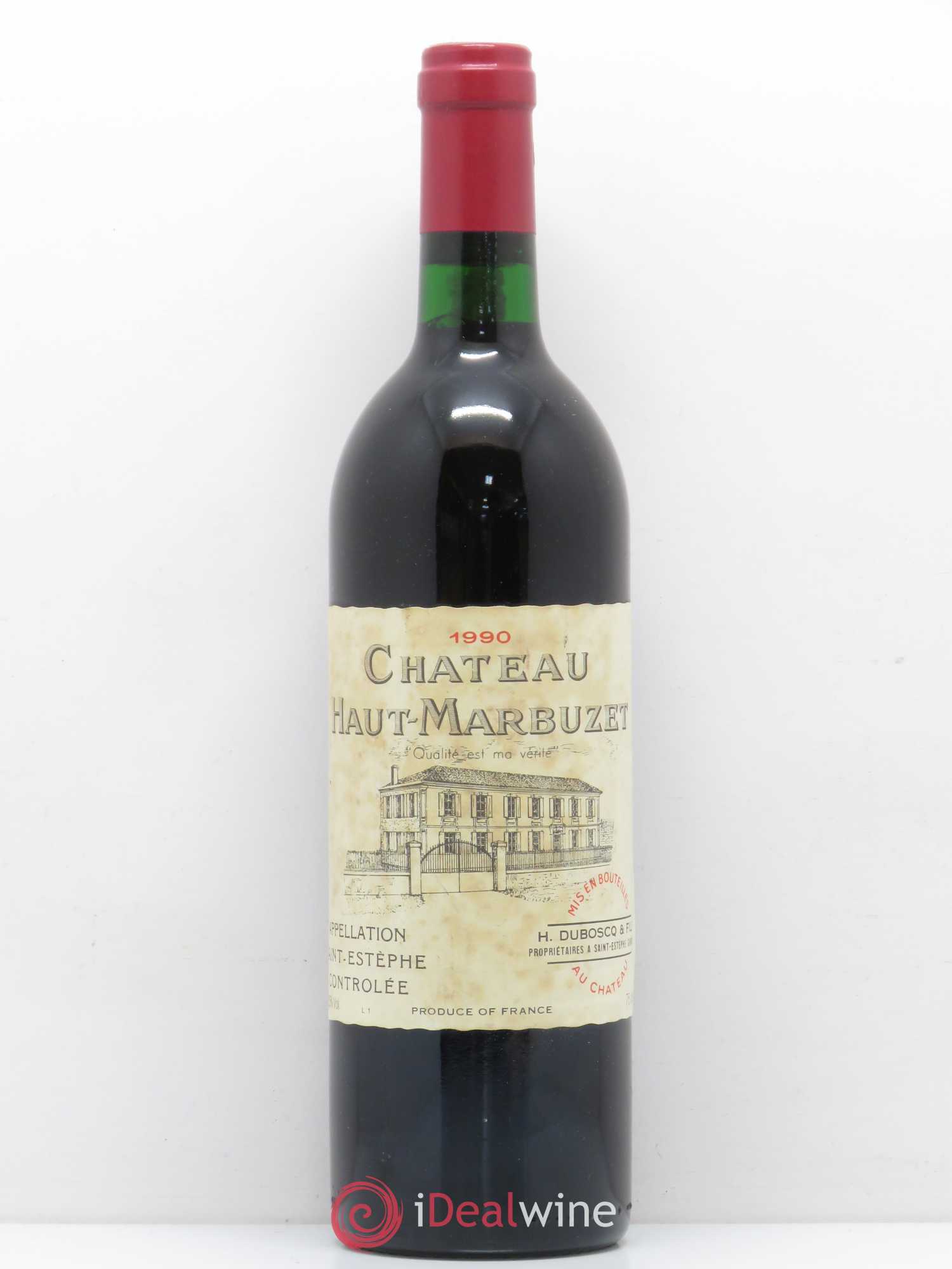 Château Haut Marbuzet 1990 - Lot de 1 bouteille - 0