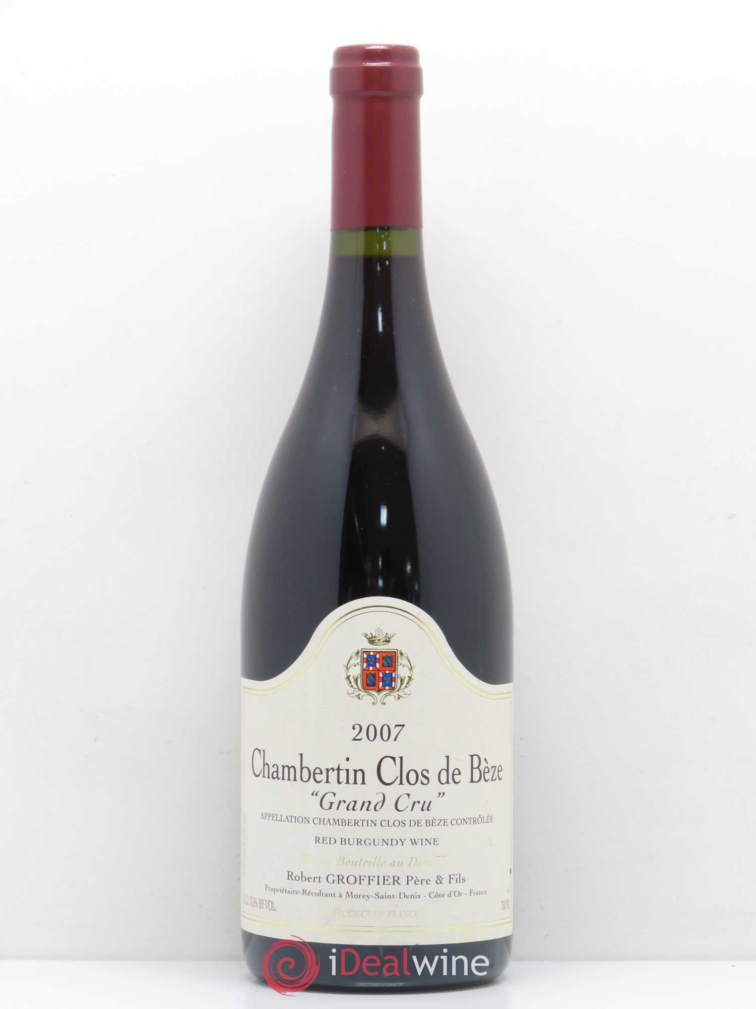 Chambertin Clos de Bèze Grand Cru Robert Groffier Père & Fils (Domaine) 2007 - Lot de 1 bouteille - 0