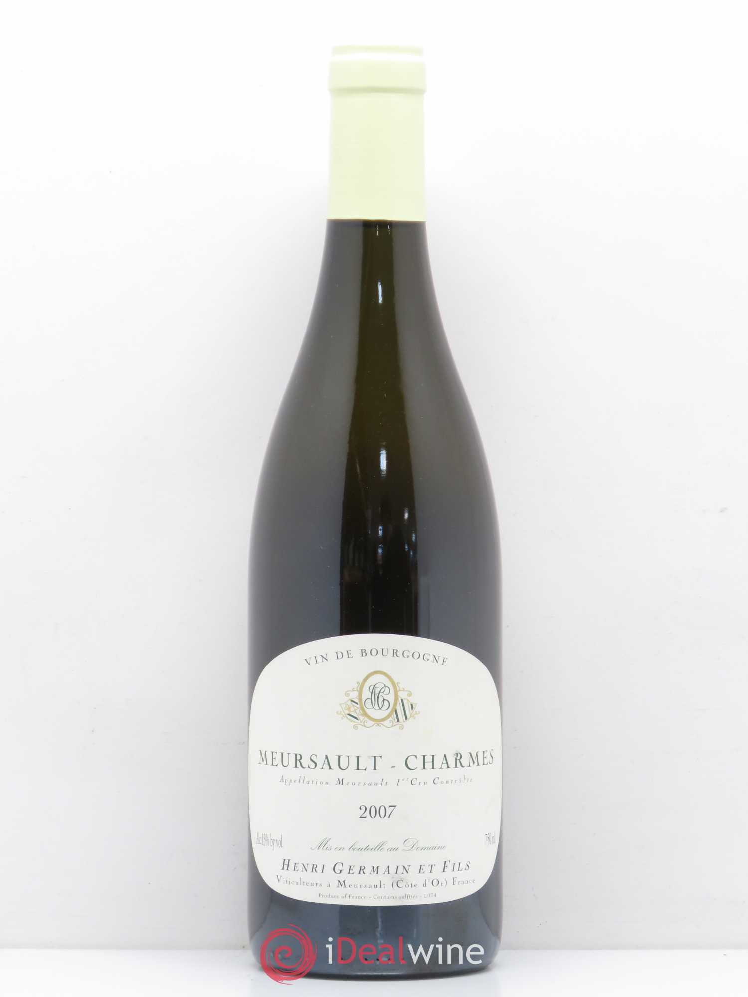 Meursault 1er Cru Charmes Henri Germain et Fils 2007 - Posten von 1 Flasche - 0