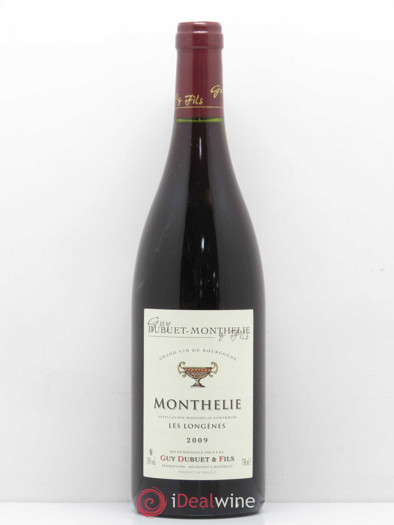 Monthélie Les Longènes Domaine Guy Dubuet et Fils (sans prix de réserve) 2009 - Posten von 1 Flasche - 0