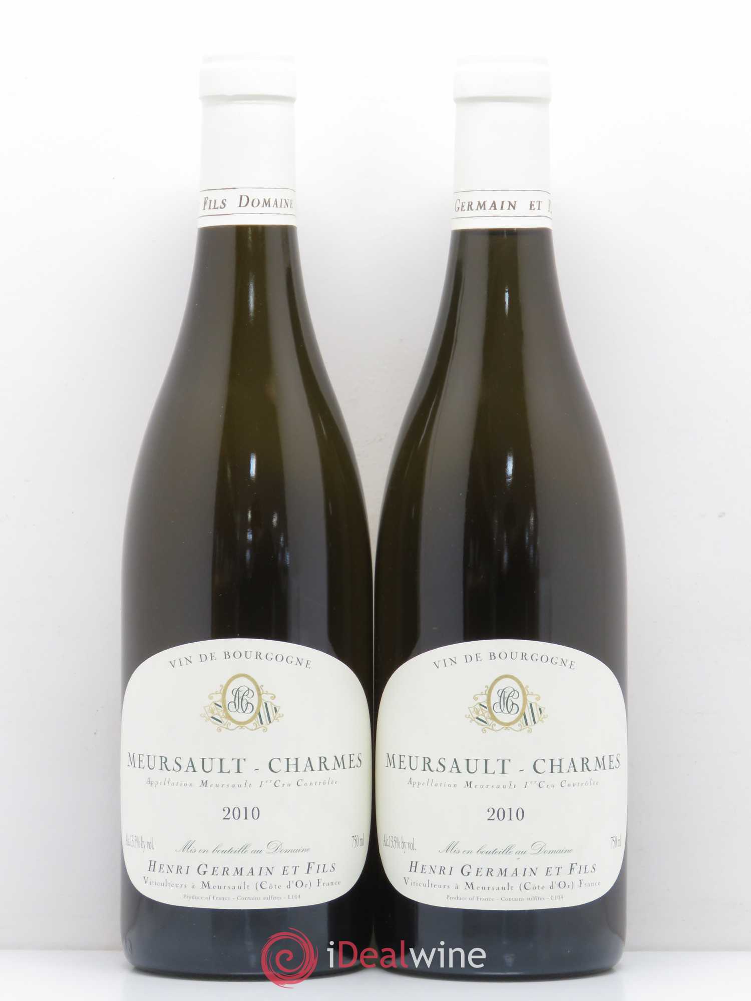 Meursault 1er Cru Charmes Henri Germain et Fils 2010 - Posten von 2 Flaschen - 0