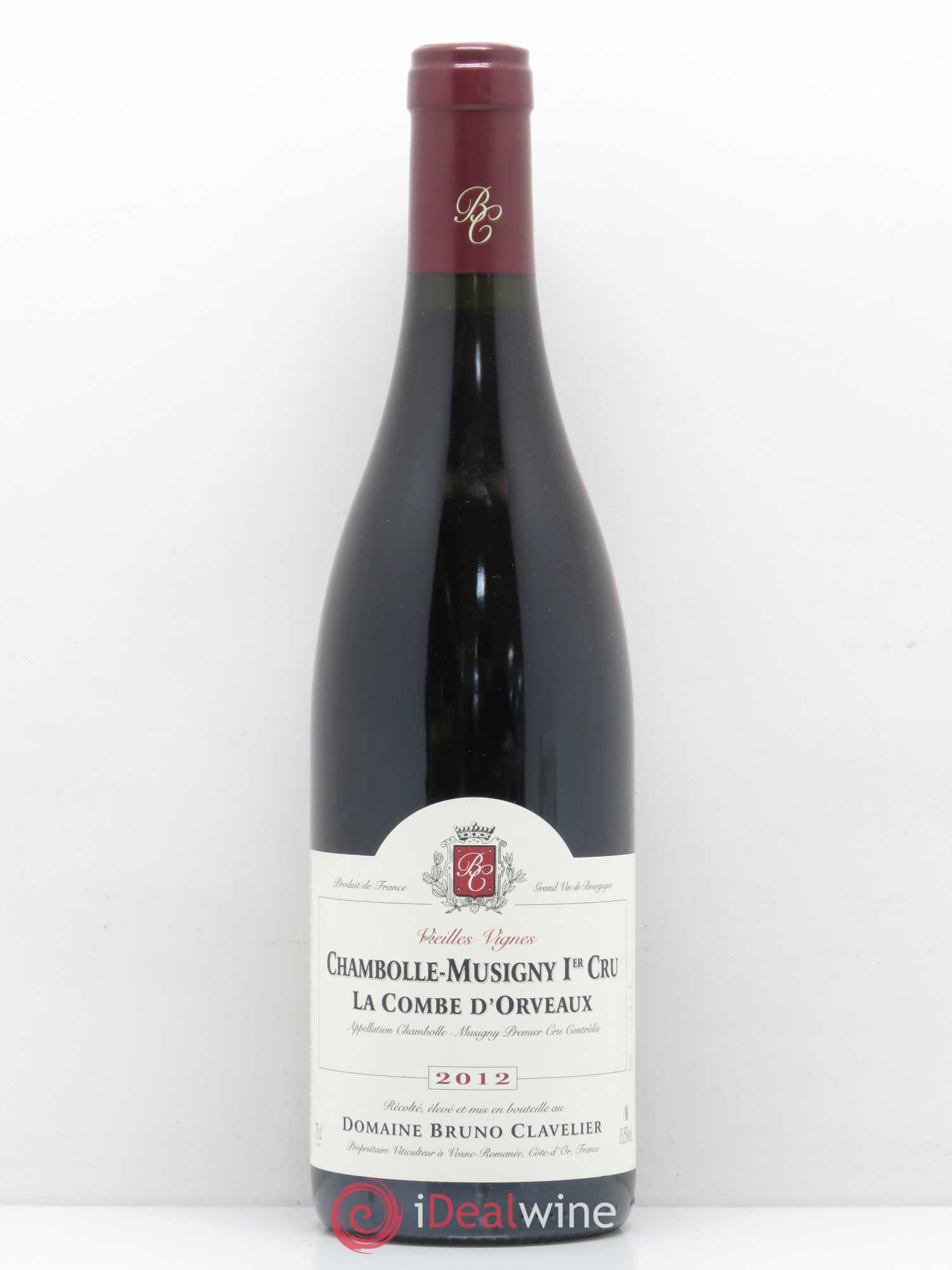 Chambolle-Musigny 1er Cru La Combe d'Orveaux Vieilles Vignes Bruno Clavelier 2012 - Lot de 1 bouteille - 0