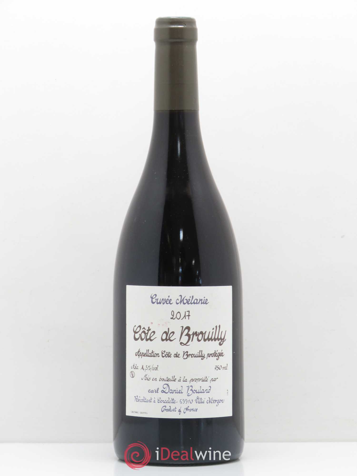 Côte de Brouilly Mélanie Domaine Daniel Bouland 2017 - Posten von 1 Flasche - 0