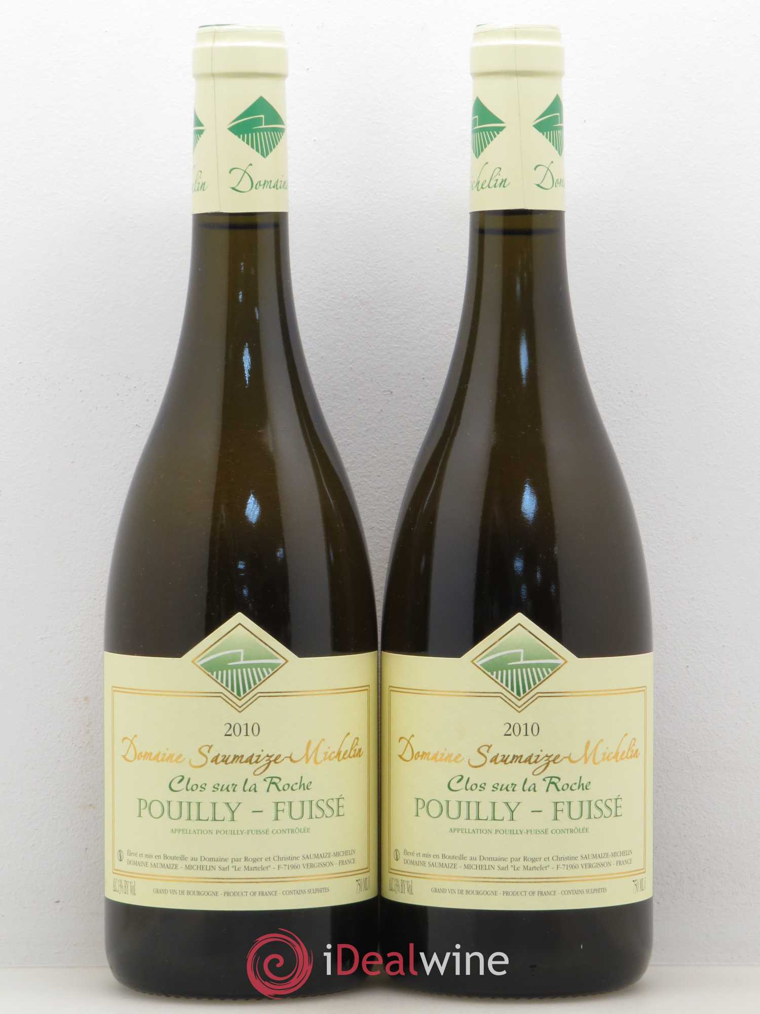 Pouilly-Fuissé Sur la Roche Jacques et Nathalie Saumaize 2010 - Lot de 2 bouteilles - 0