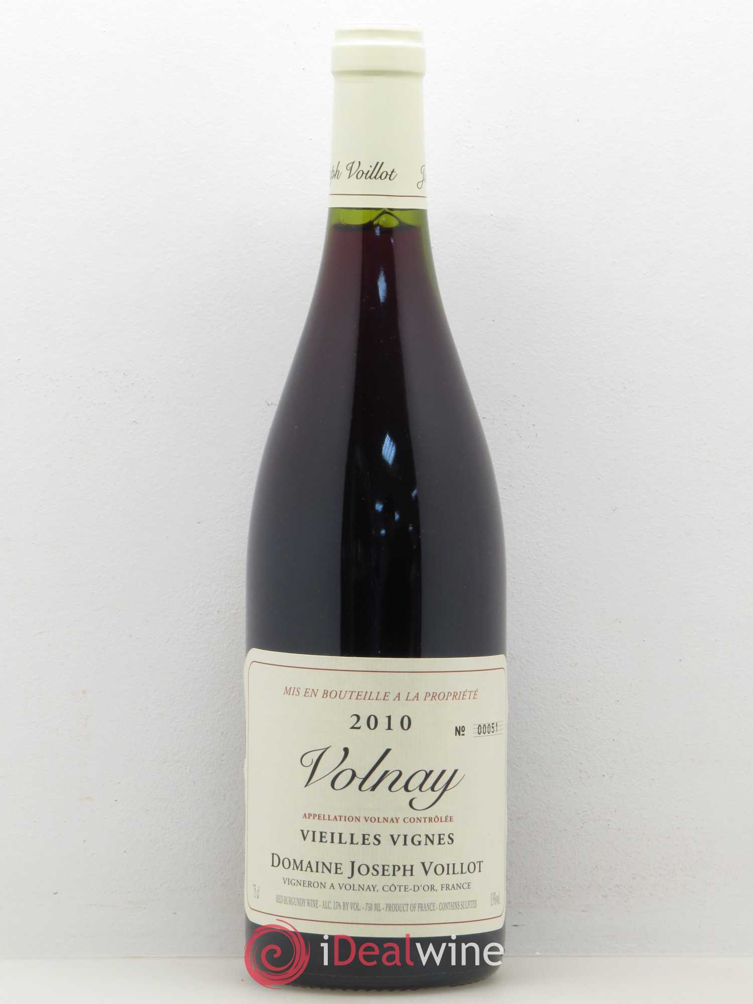 Volnay Vieilles vignes Joseph Voillot (Domaine) 2010 - Lot de 1 bouteille - 0