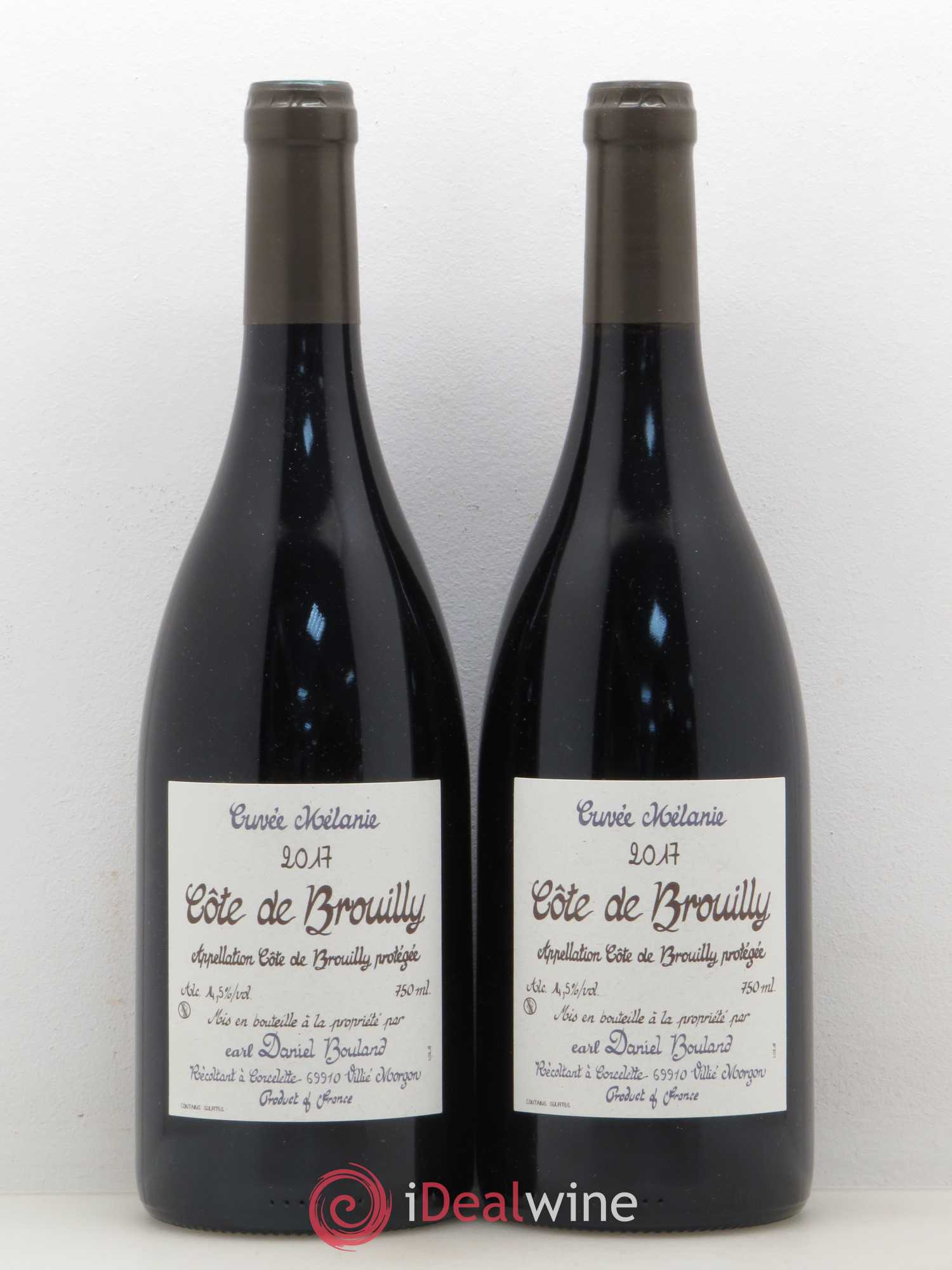Côte de Brouilly cuvée Mélanie Daniel Bouland 2017 - Posten von 2 Flaschen - 0