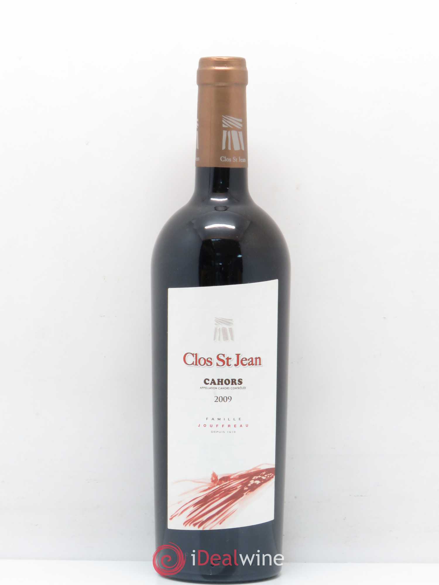 Cahors Clos Saint Jean Famille Jouffreau 2009 - Posten von 1 Flasche - 0