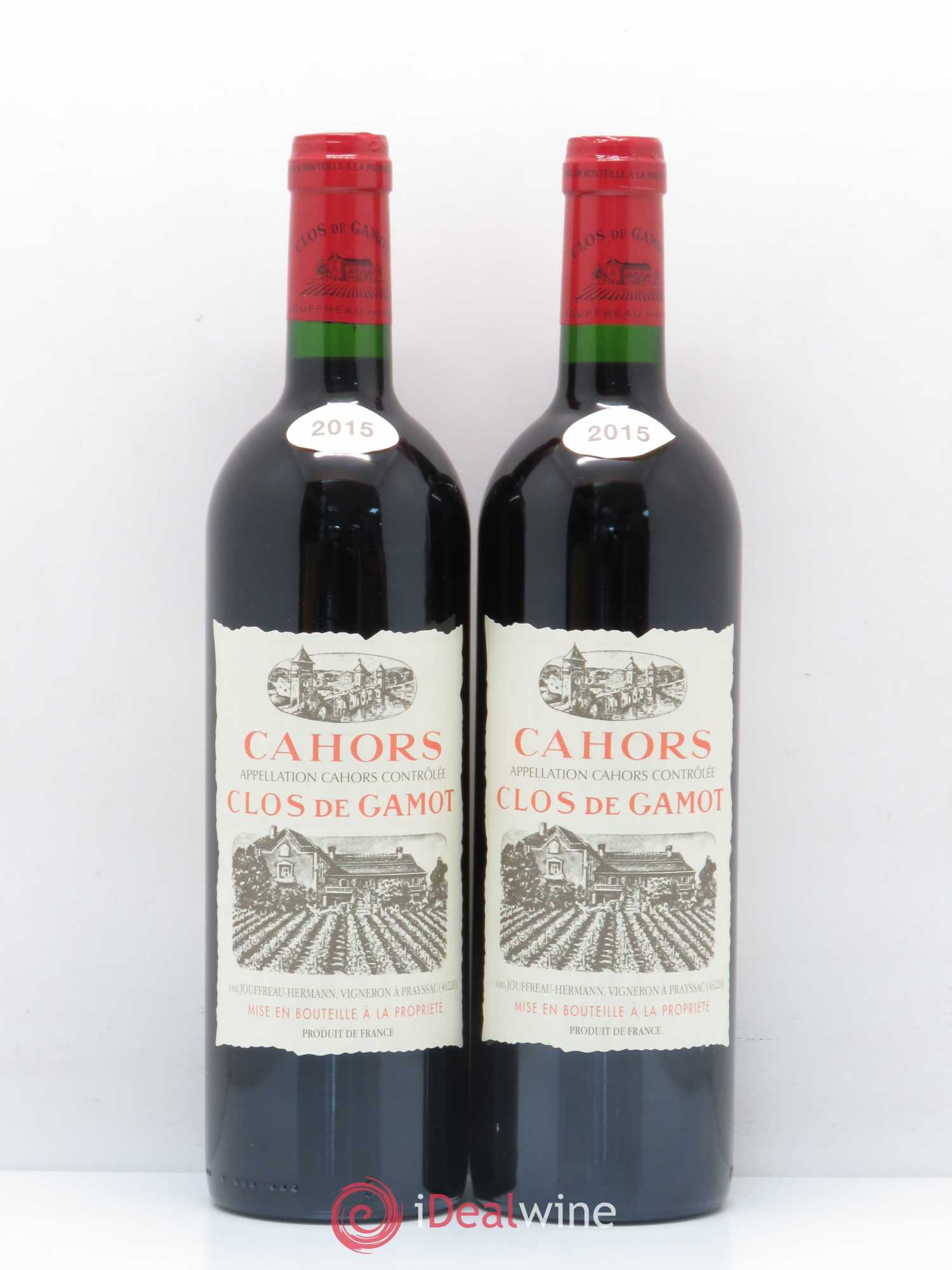 Cahors Clos de Gamot famille Jouffreau 2015 - Lot de 2 bouteilles - 0