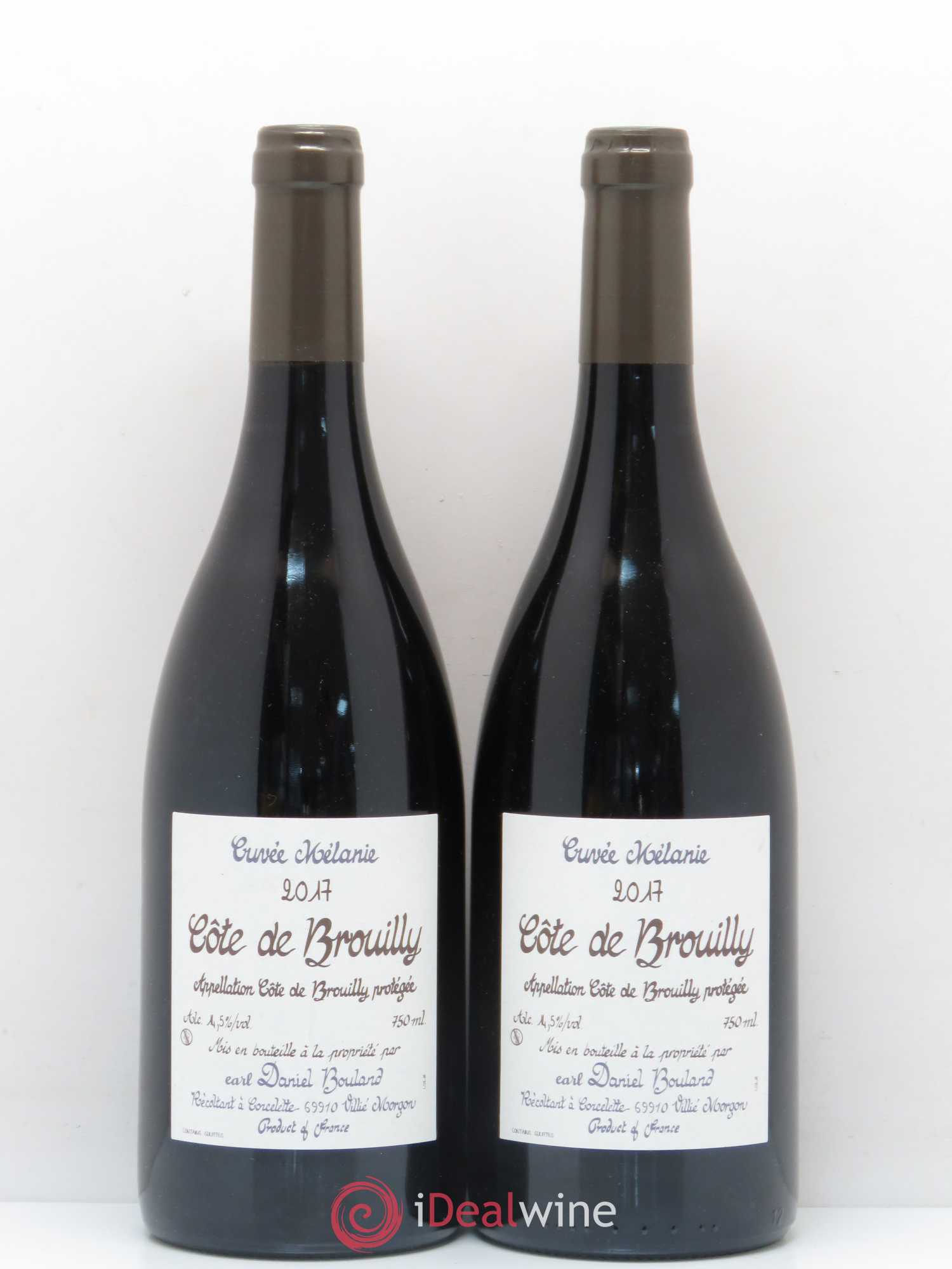 Côte de Brouilly cuvée Mélanie domaine Daniel Bouland 2017 - Posten von 2 Flaschen - 0
