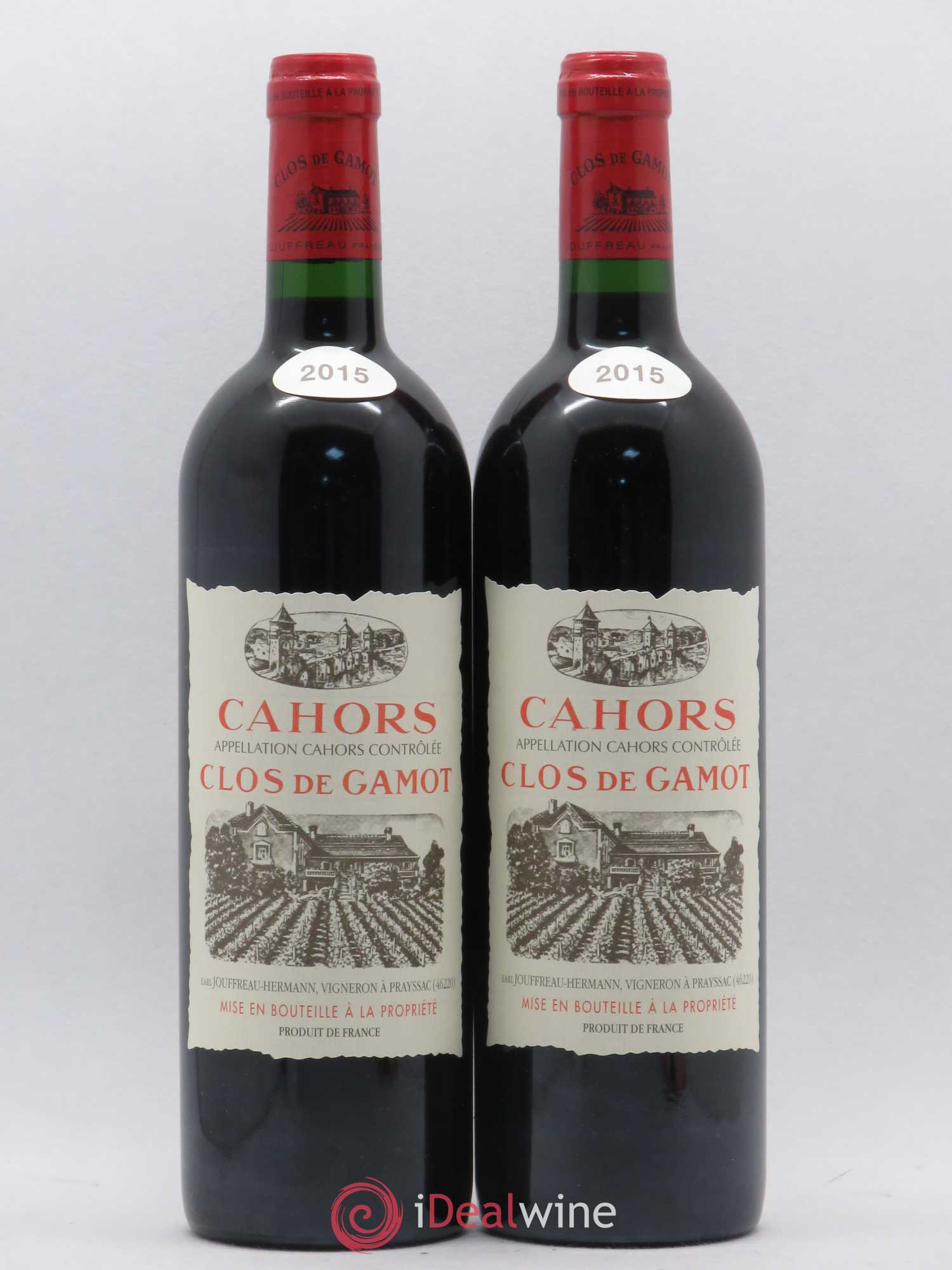 Cahors Clos de Gamot famille Jouffreau 2015 - Lot de 2 bouteilles - 0
