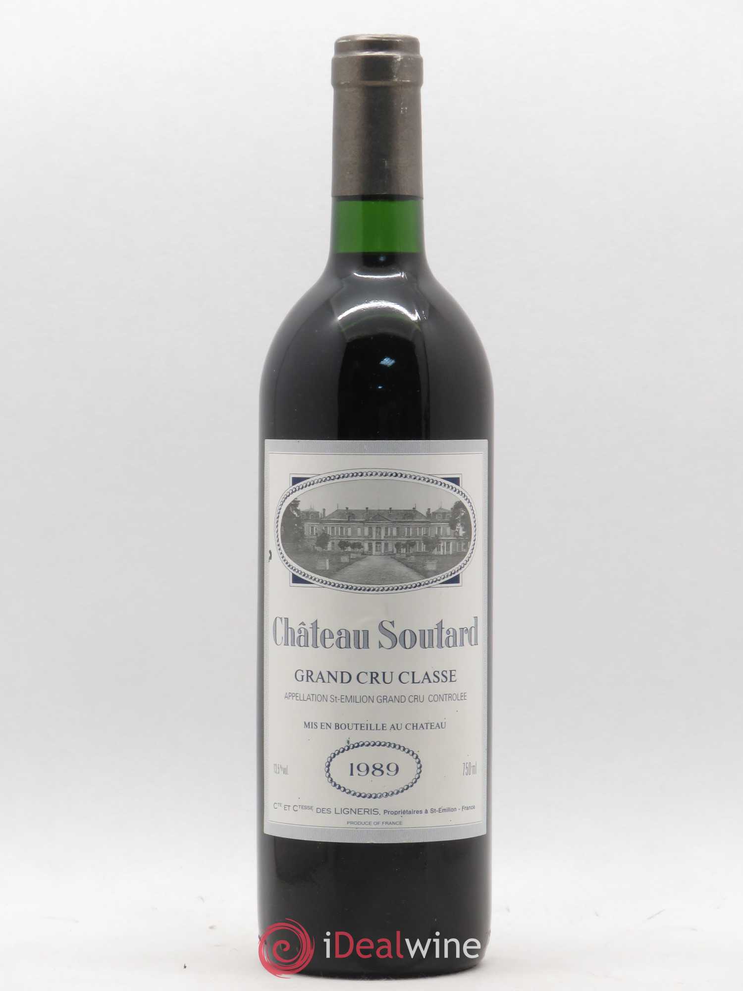 Château Soutard Grand Cru Classé 1989 - Lot de 1 bouteille - 0