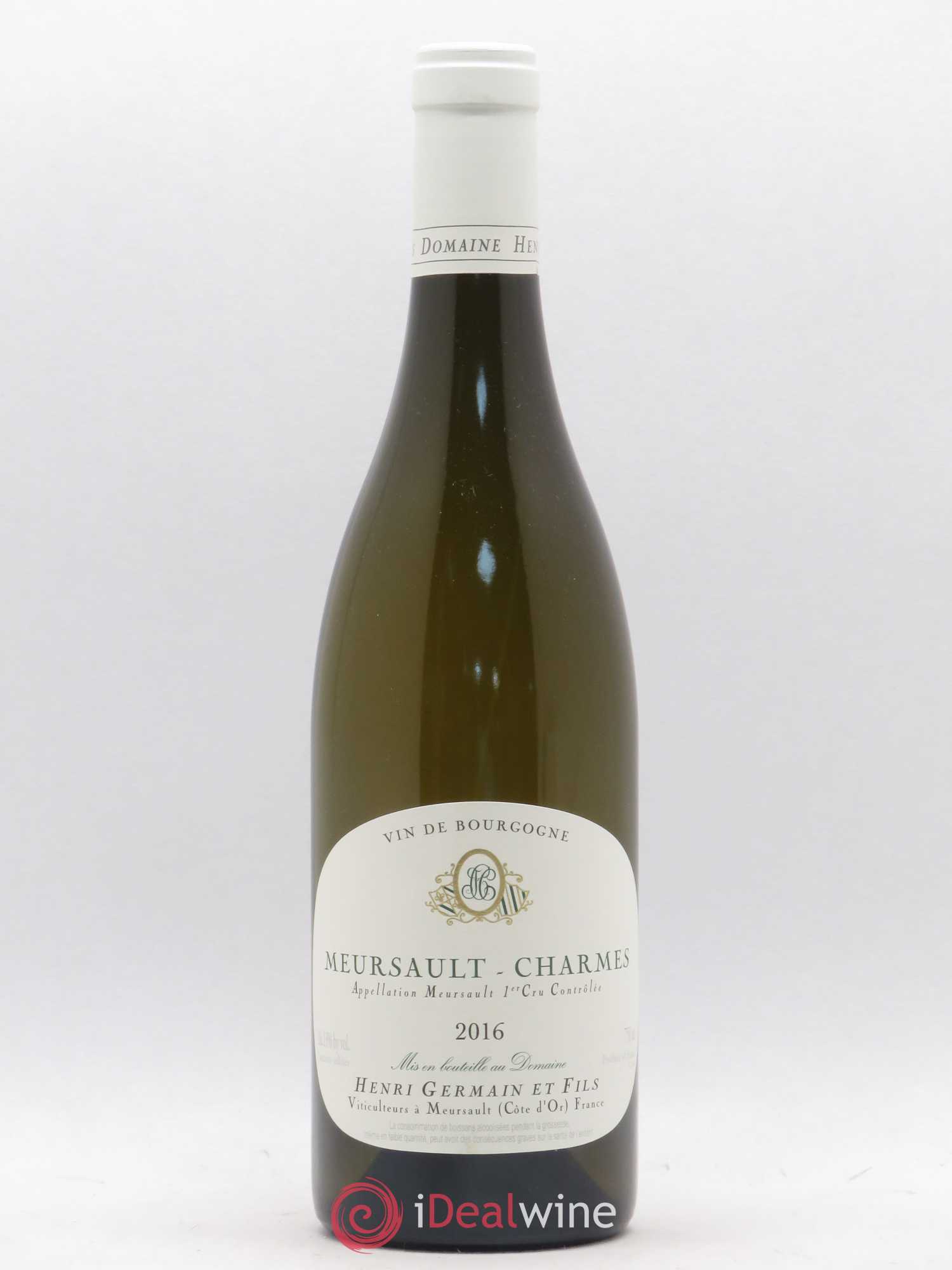 Meursault 1er Cru Charmes Henri Germain 2016 - Lot de 1 bouteille - 0