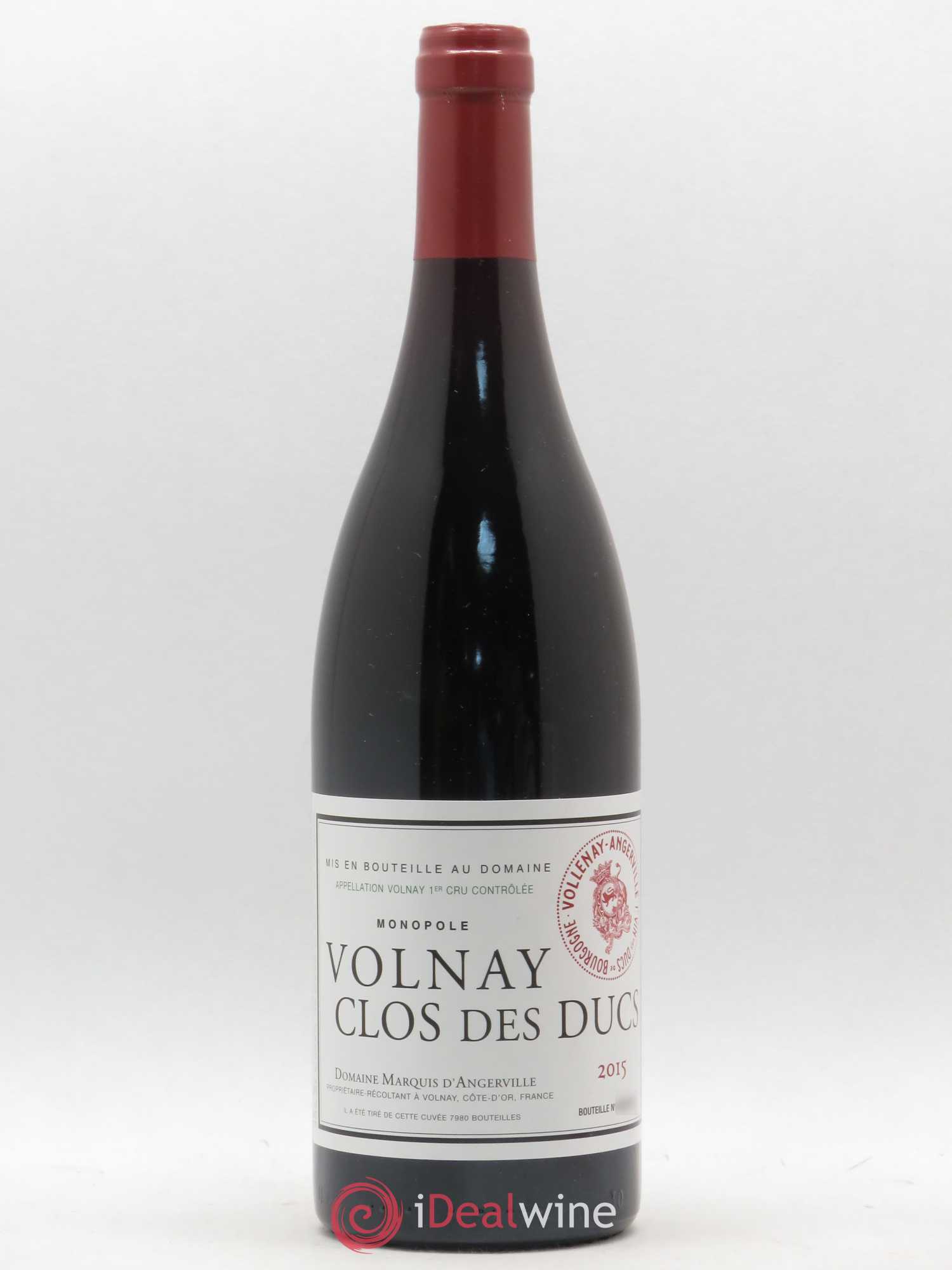 Volnay 1er Cru Clos des Ducs Marquis d'Angerville (Domaine) 2015 - Lot de 1 bouteille - 0