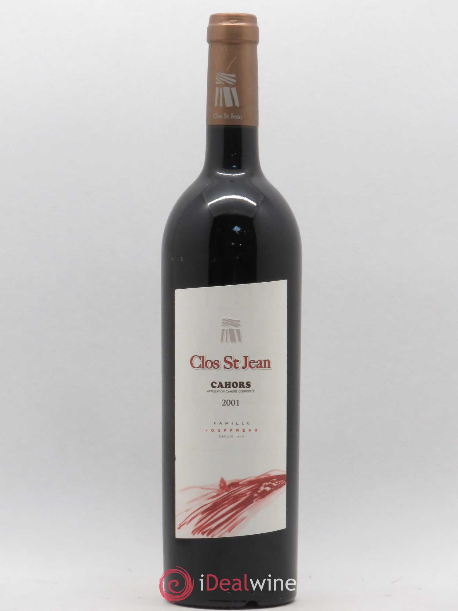 Cahors Clos Saint Jean Famille Jouffreau 2001 - Posten von 1 Flasche - 0