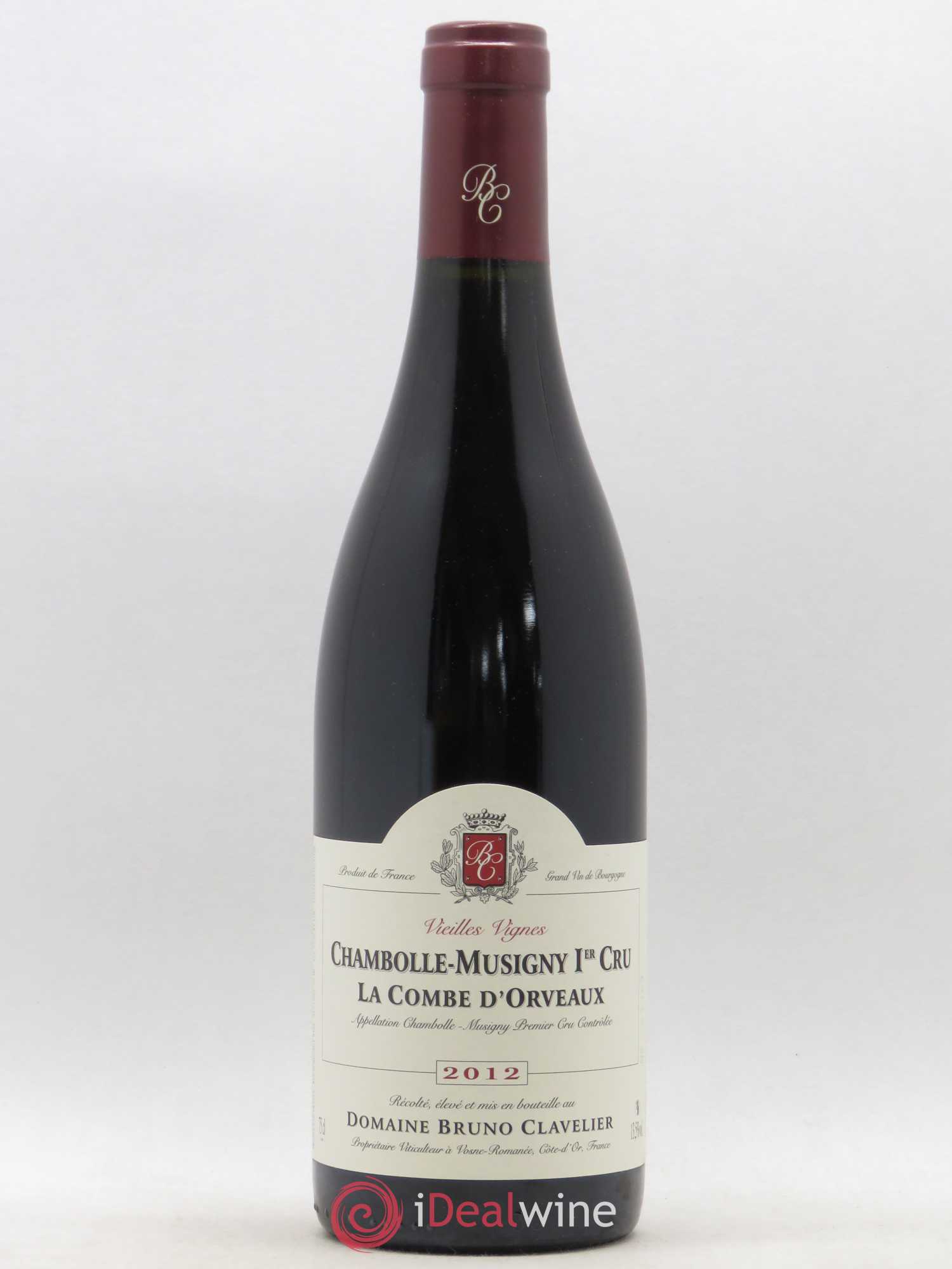 Chambolle-Musigny 1er Cru La Combe d'Orveaux Vieilles Vignes Bruno Clavelier 2012 - Lot de 1 bouteille - 0