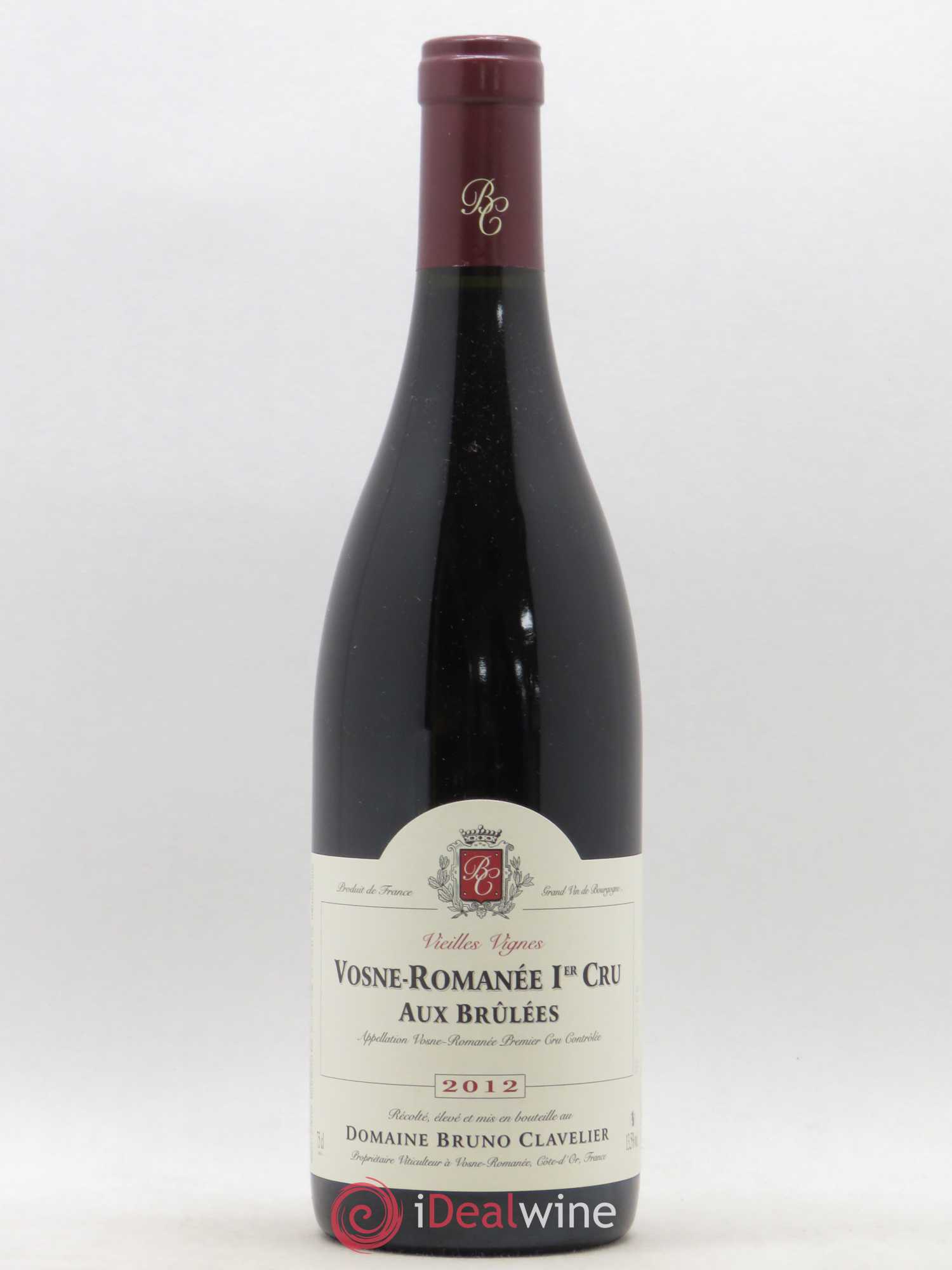Vosne-Romanée 1er Cru Aux Brulées Vieilles Vignes Bruno Clavelier 2012 - Lot de 1 bouteille - 0