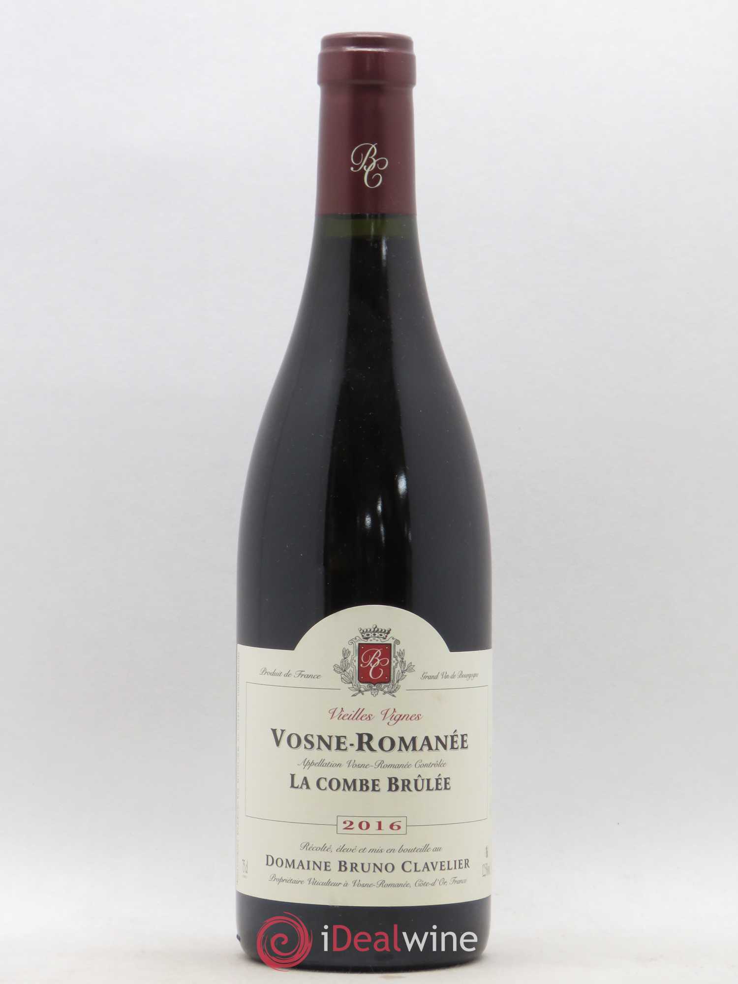 Vosne-Romanée Vieilles vignes La Combe Brûlée Bruno Clavelier 2016 - Lot de 1 bouteille - 0