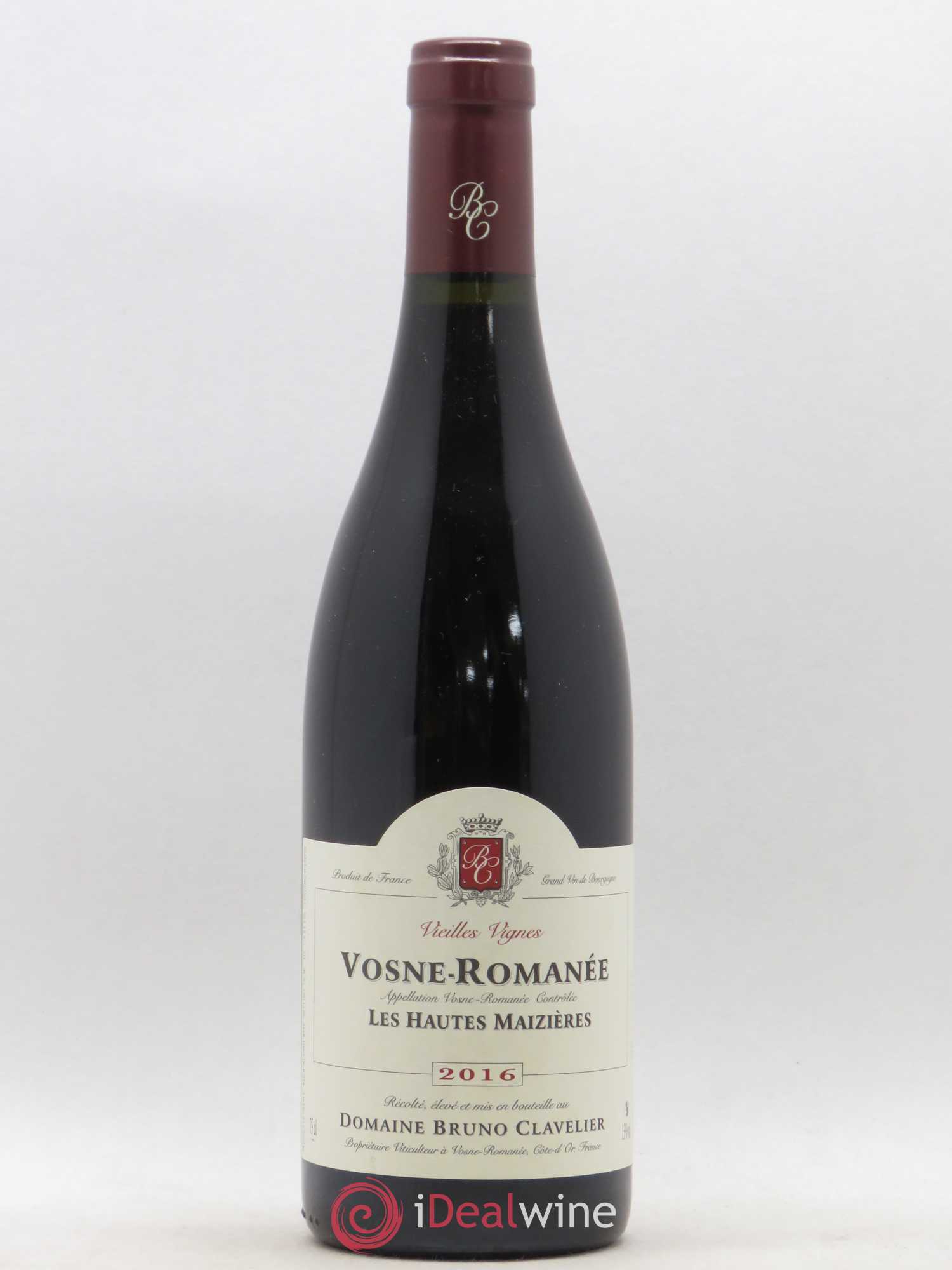 Vosne-Romanée Vieilles Vignes Les Hautes Maizières Bruno Clavelier 2016 - Lot de 1 bouteille - 0