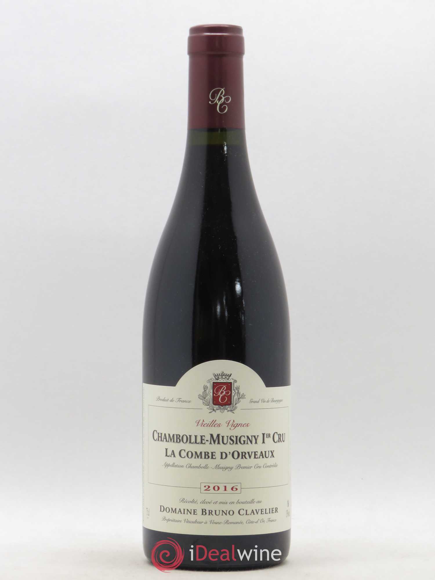 Chambolle-Musigny 1er Cru La Combe d'Orveaux Vieilles Vignes Bruno Clavelier 2016 - Lot de 1 bouteille - 0