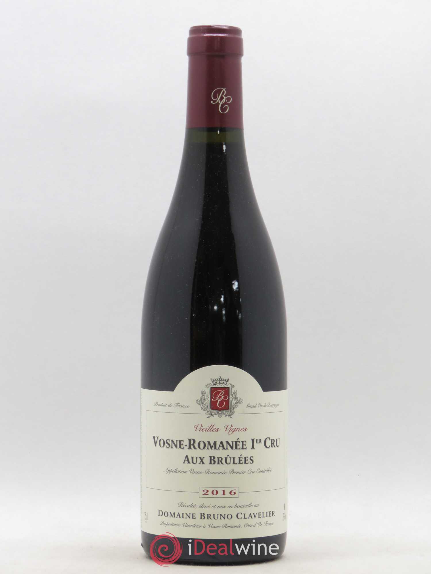 Vosne-Romanée 1er Cru Aux Brulées Vieilles Vignes Bruno Clavelier 2016 - Lot de 1 bouteille - 0
