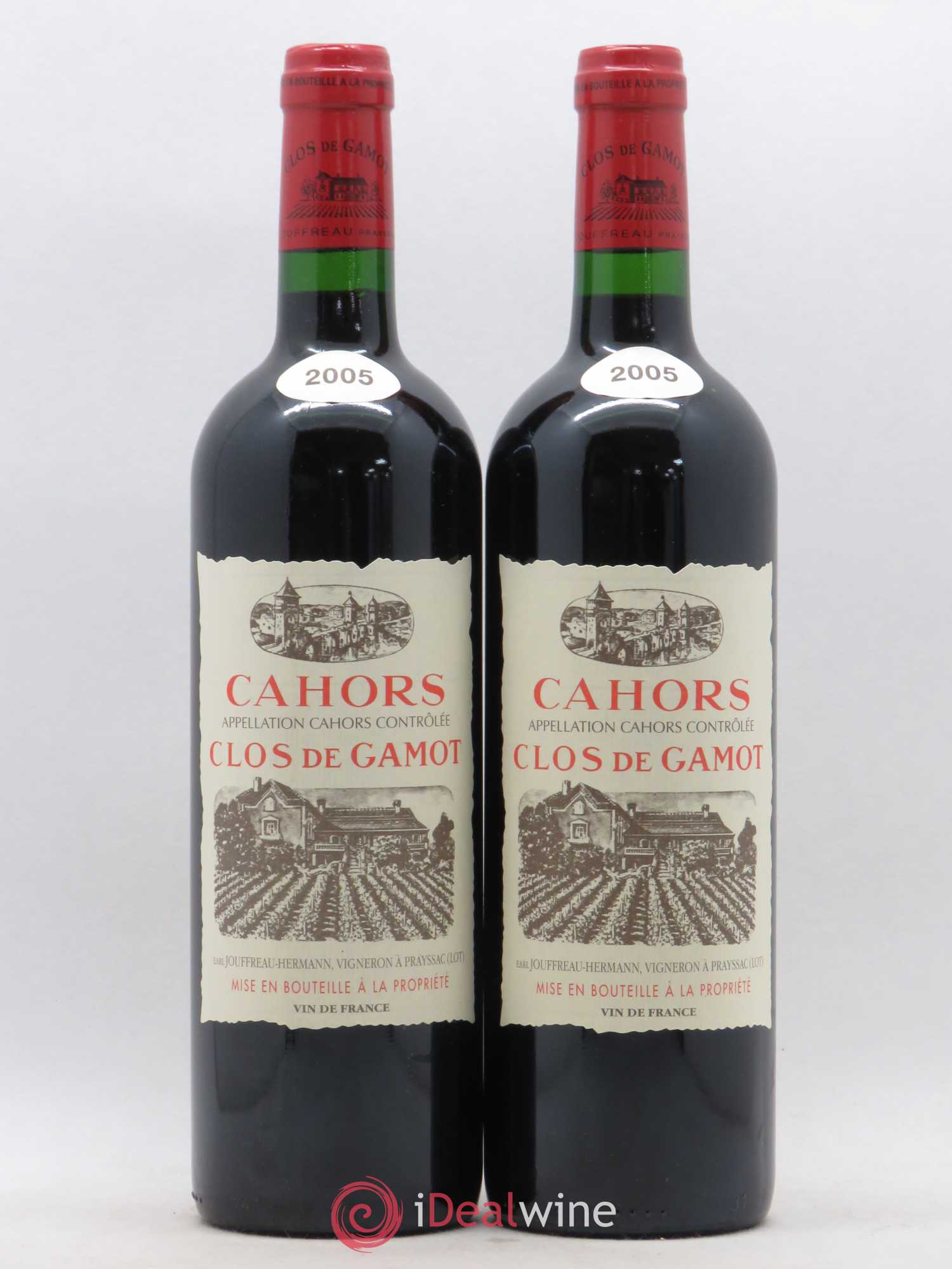 Cahors Clos de Gamot famille Jouffreau 2005 - Lot de 2 bouteilles - 0