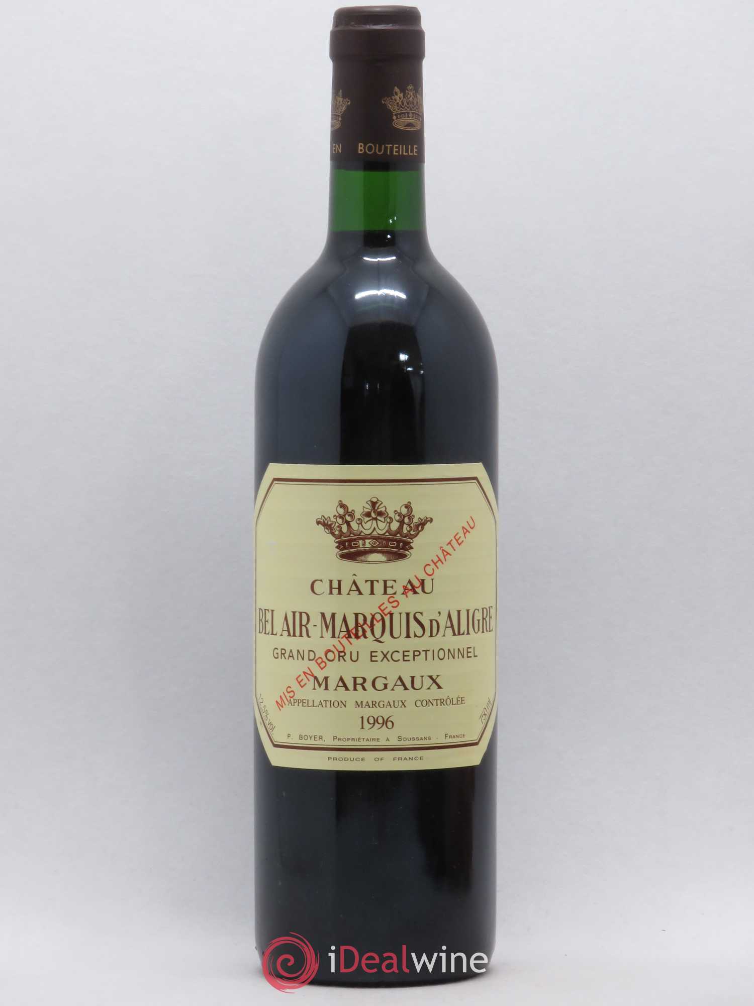 Château Bel Air Marquis d'Aligre 1996 - Lot de 1 bouteille - 0