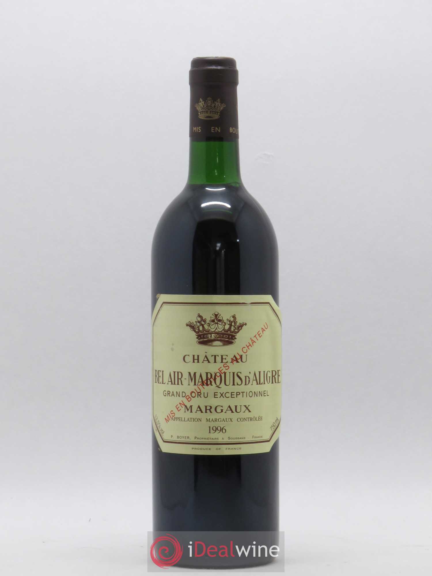 Château Bel Air Marquis d'Aligre 1996 - Lot de 1 bouteille - 0