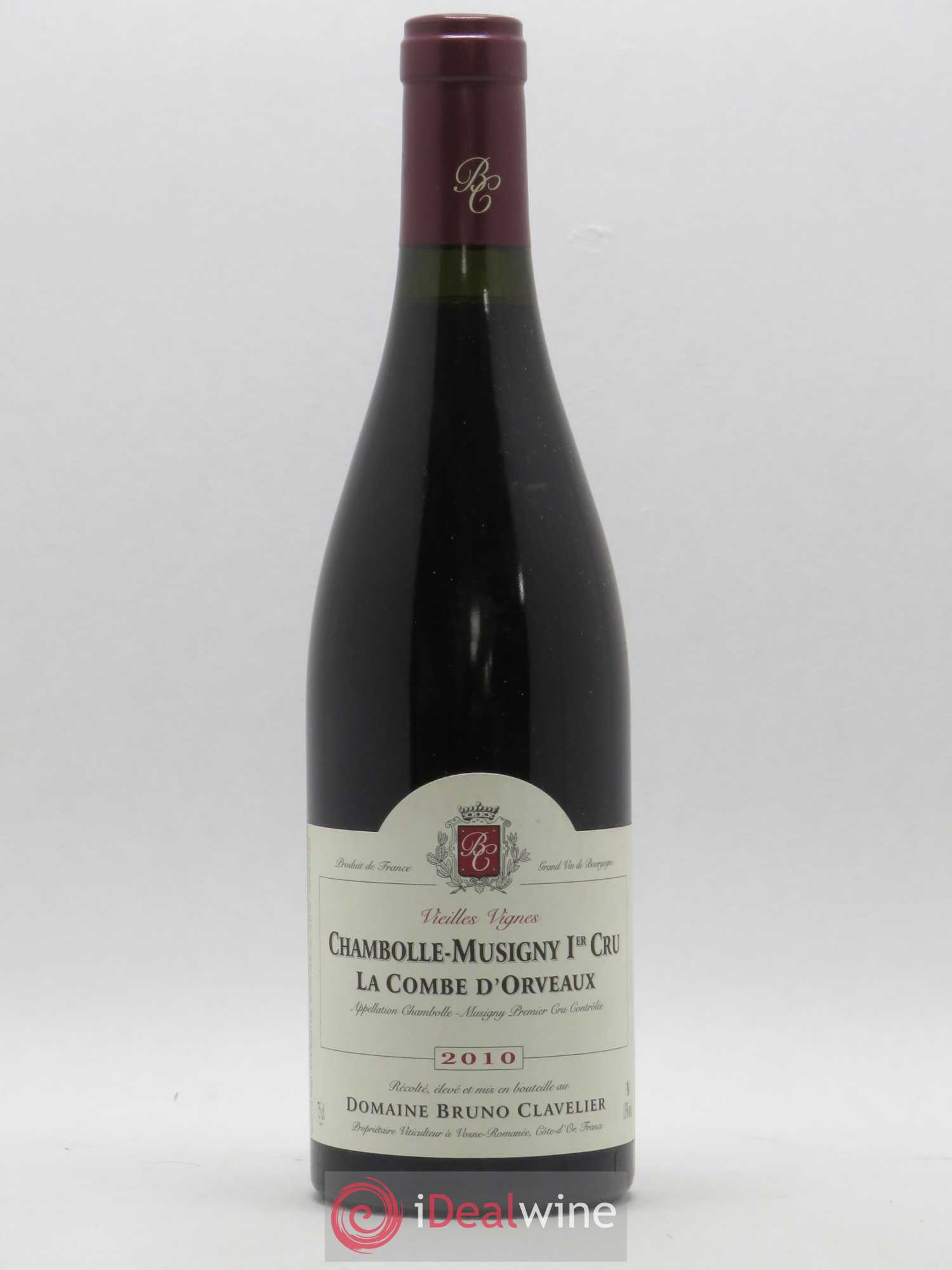 Chambolle-Musigny 1er Cru La Combe d'Orveaux Vieilles Vignes Bruno Clavelier 2010 - Lot de 1 bouteille - 0