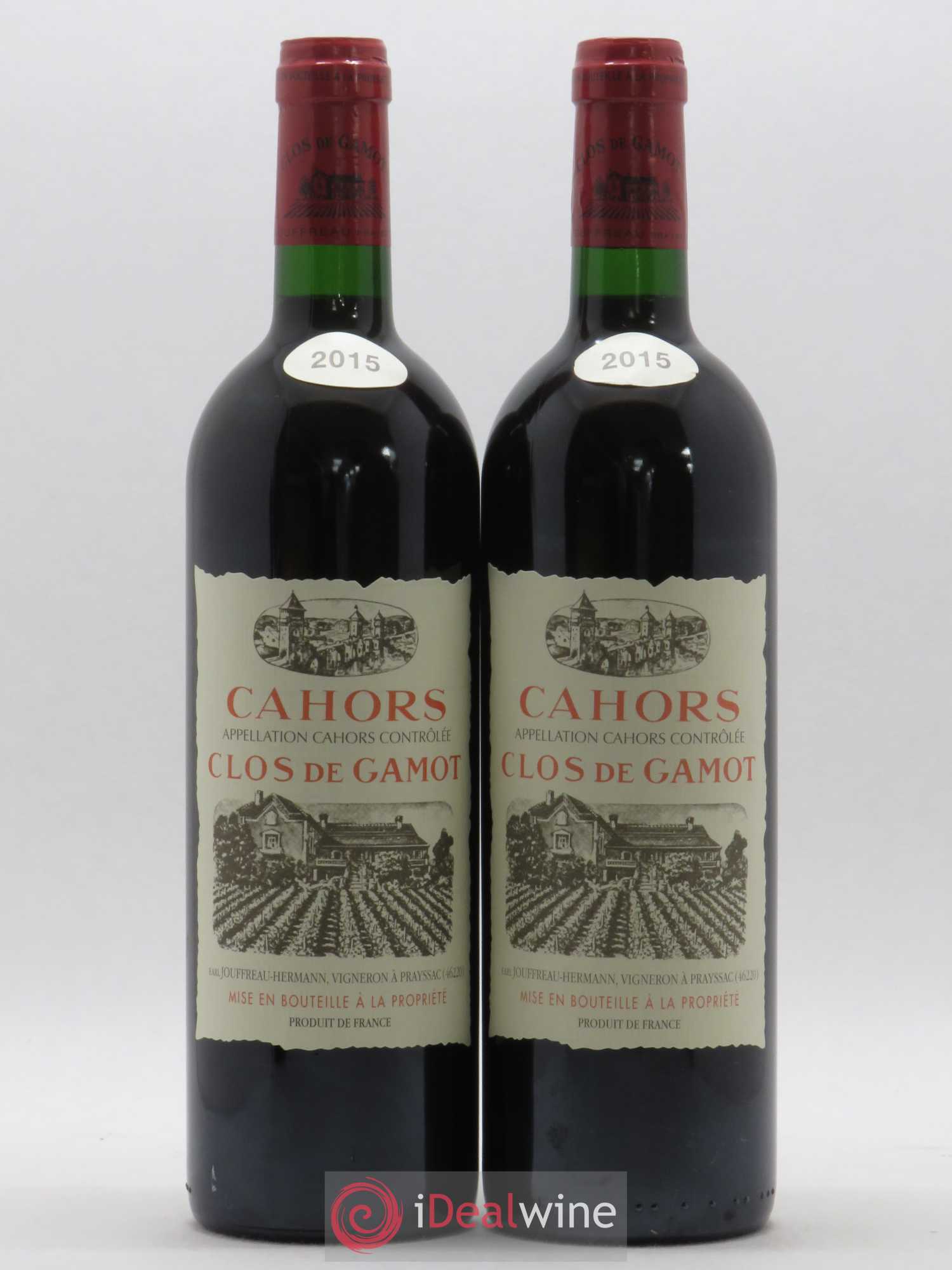 Cahors Clos de Gamot famille Jouffreau 2015 - Lot de 2 bouteilles - 0