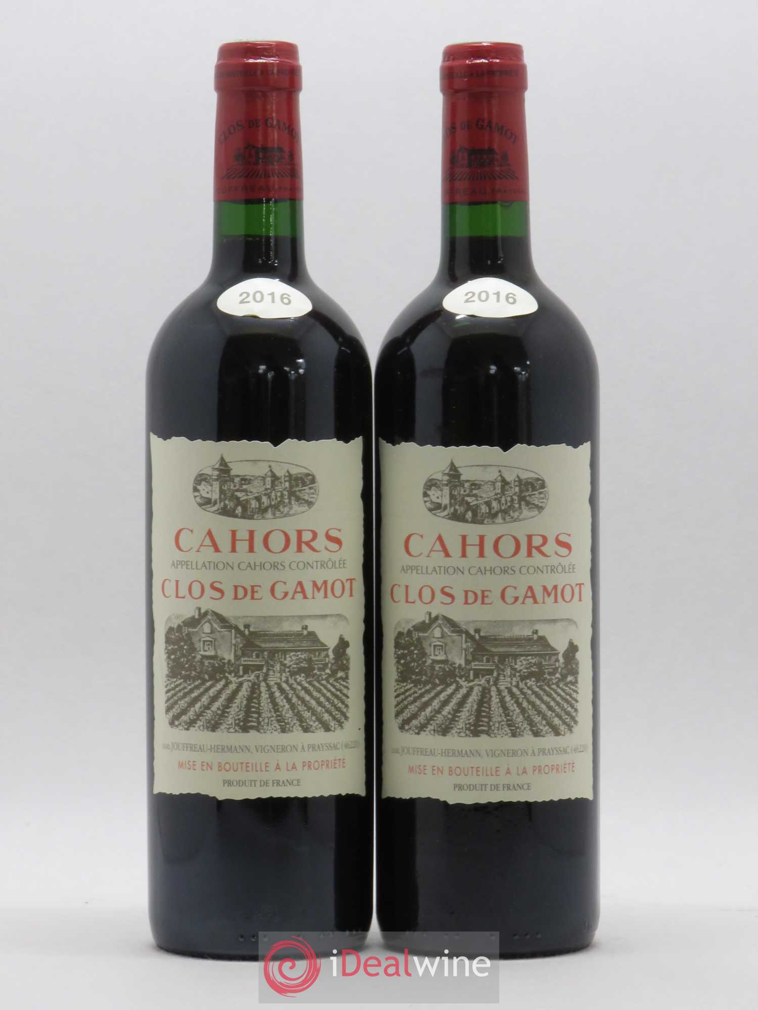 Cahors Clos de Gamot famille Jouffreau (sans prix de réserve) 2016 - Lot de 2 bouteilles - 0